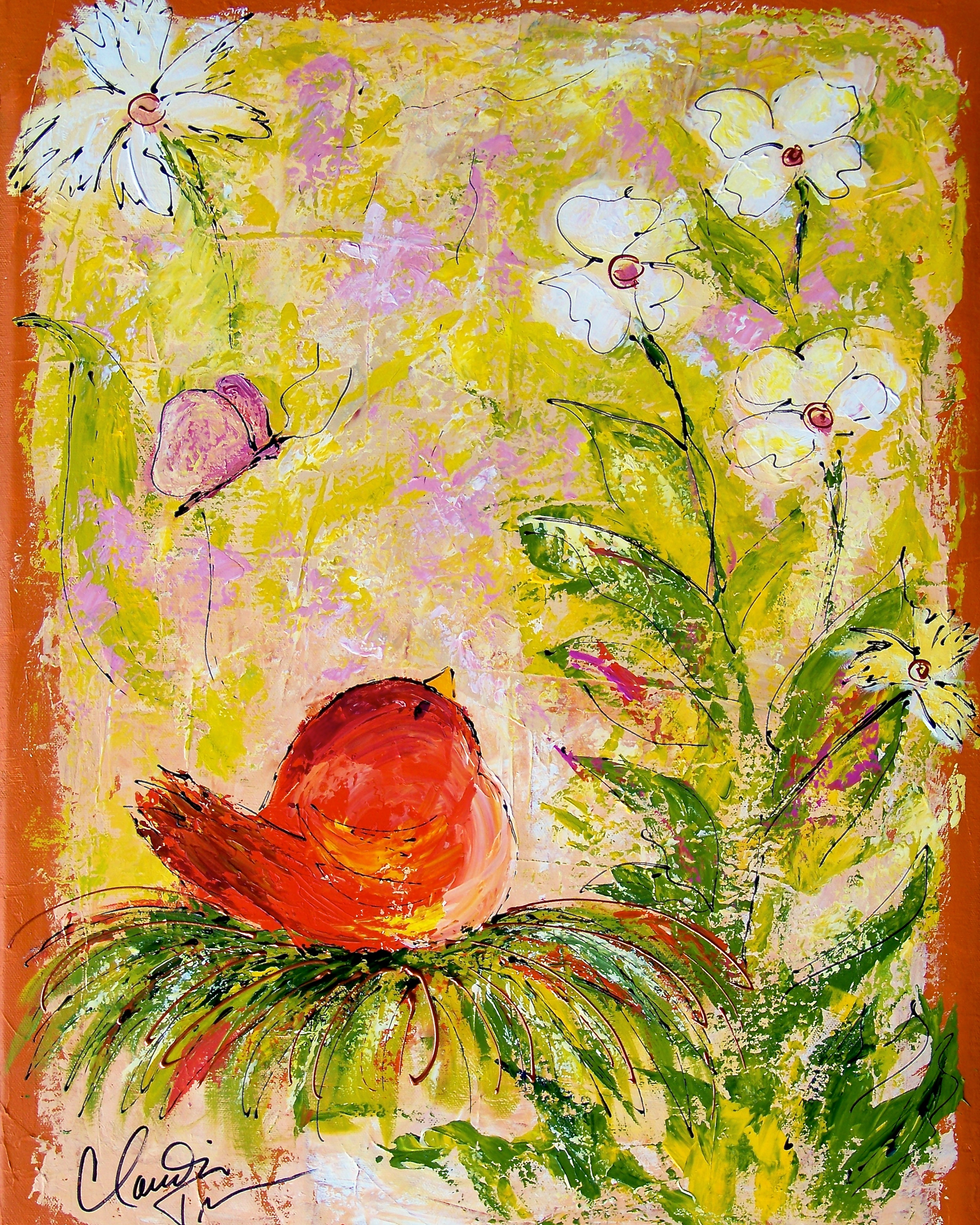 Orange bird nest ftuvad