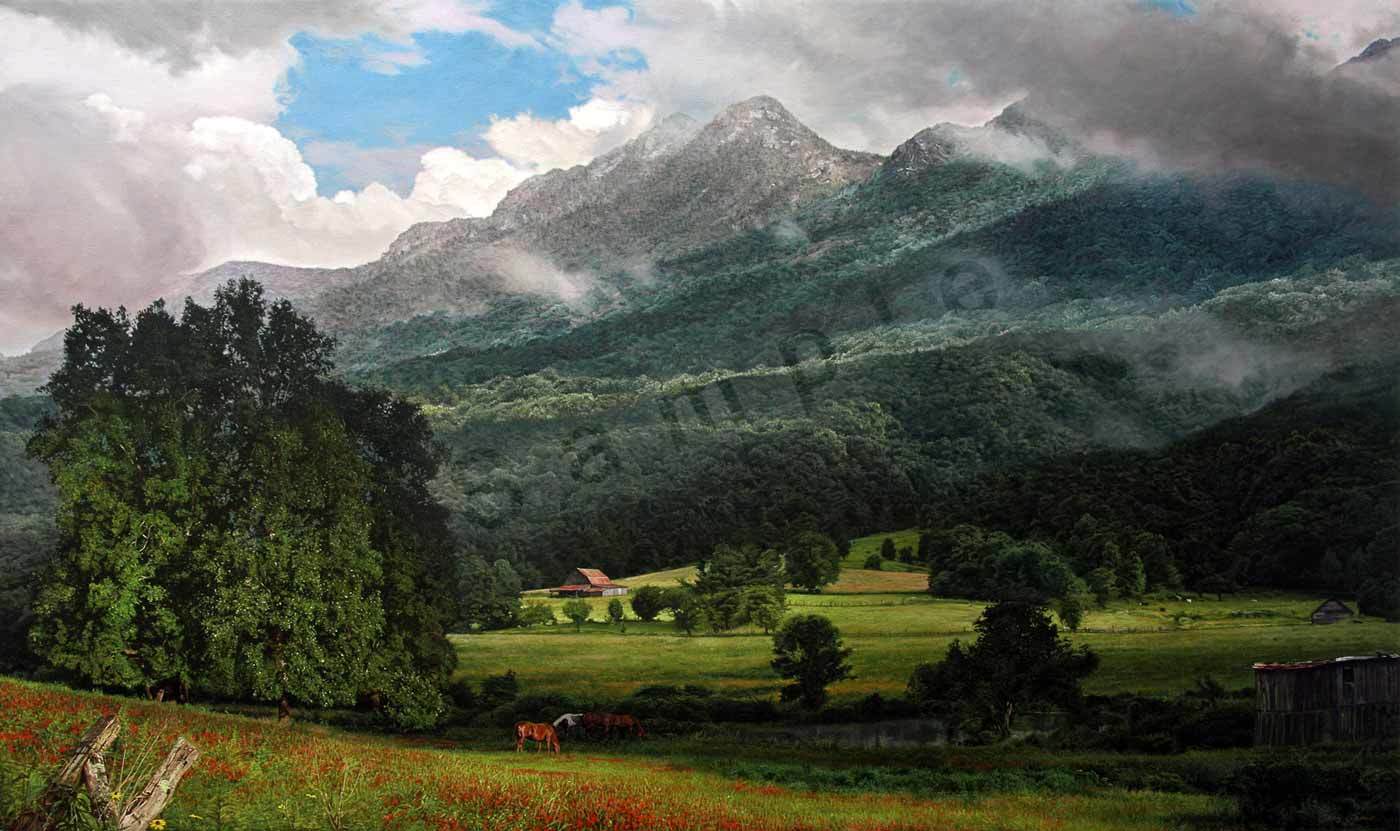Grandfather Mountain on Fine Art Paper and Canvas