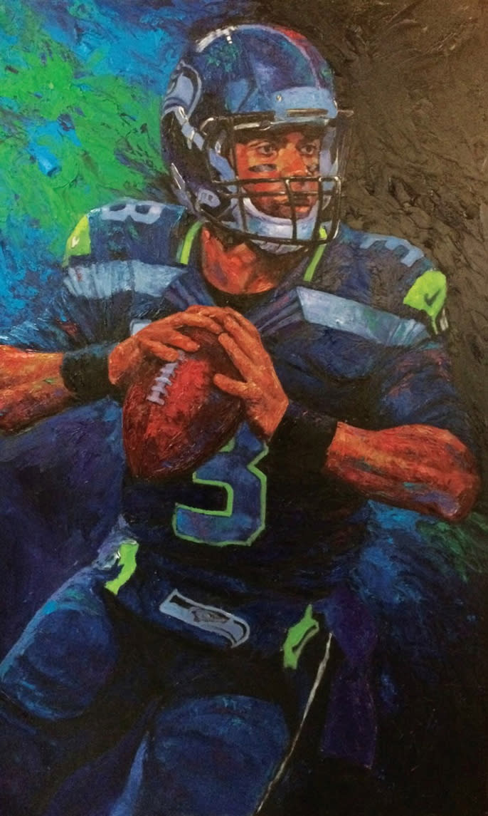 Football Art Russell Wilson Russellwilson Russell Wilson Seattle