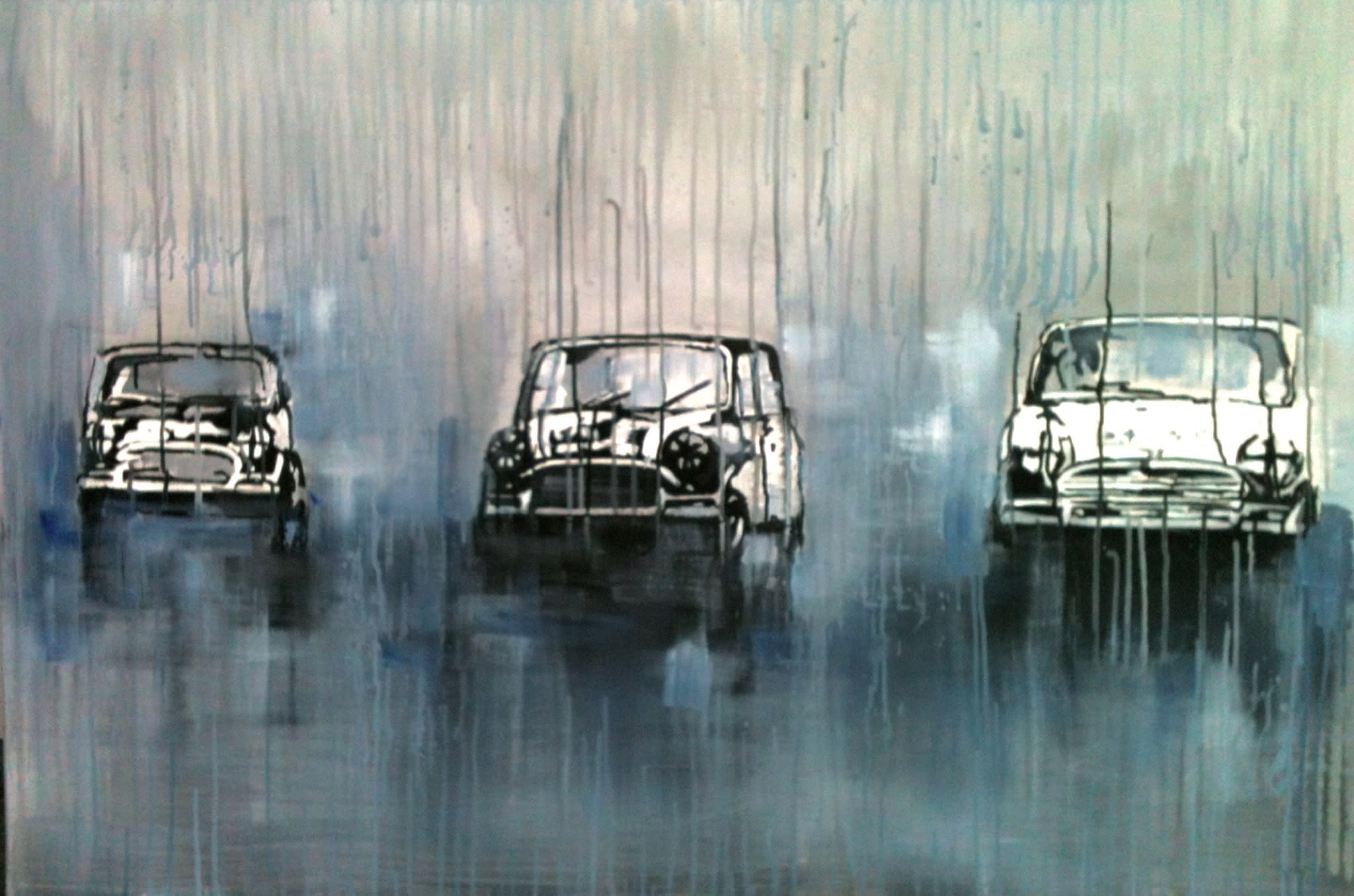 Minis racing in the rain by steph fonteyn gknxjm