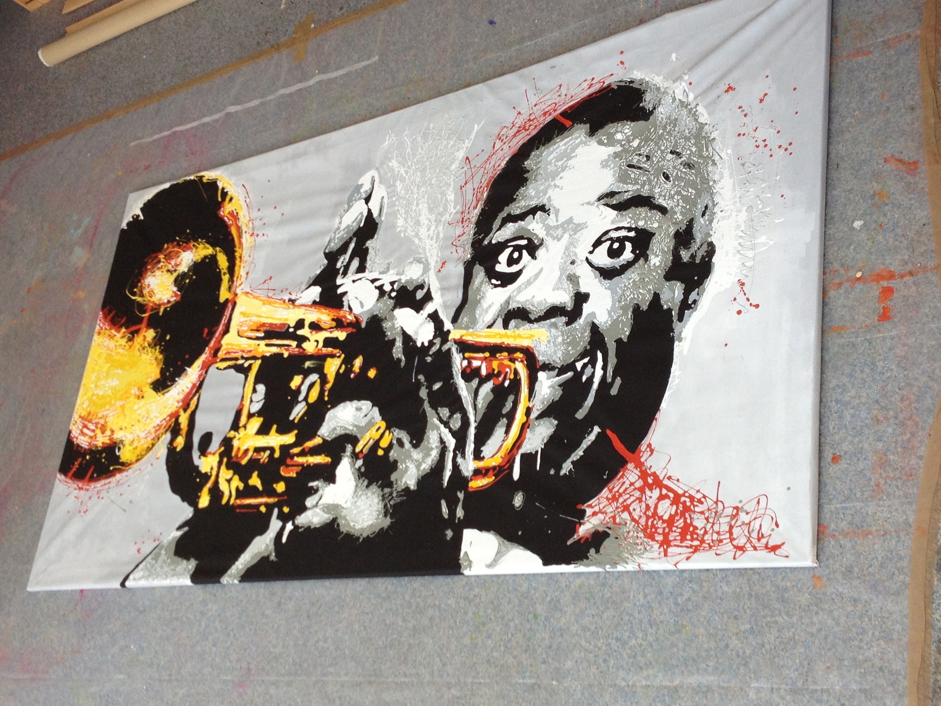 Louis armstrong 280x150cm by steph fonteyn zpeufg