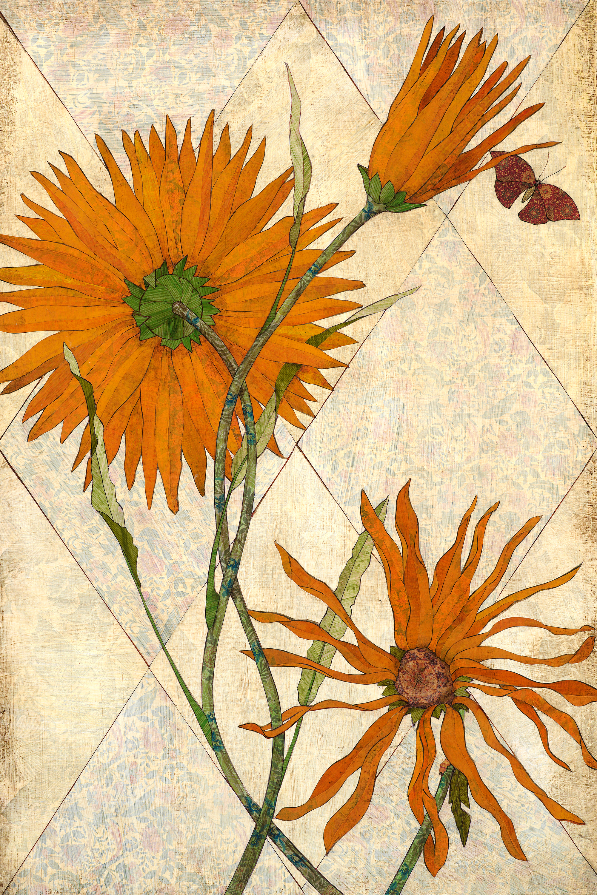 Orange daisies 24x36 nax3bn