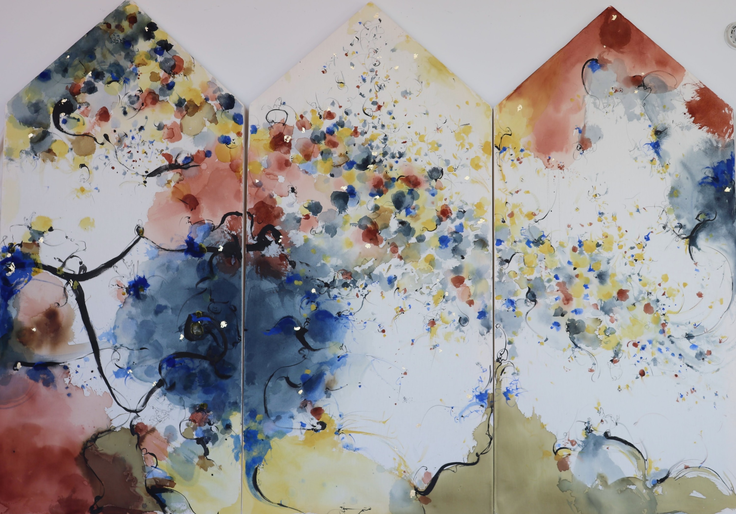 Painting and art with natural colors and flower