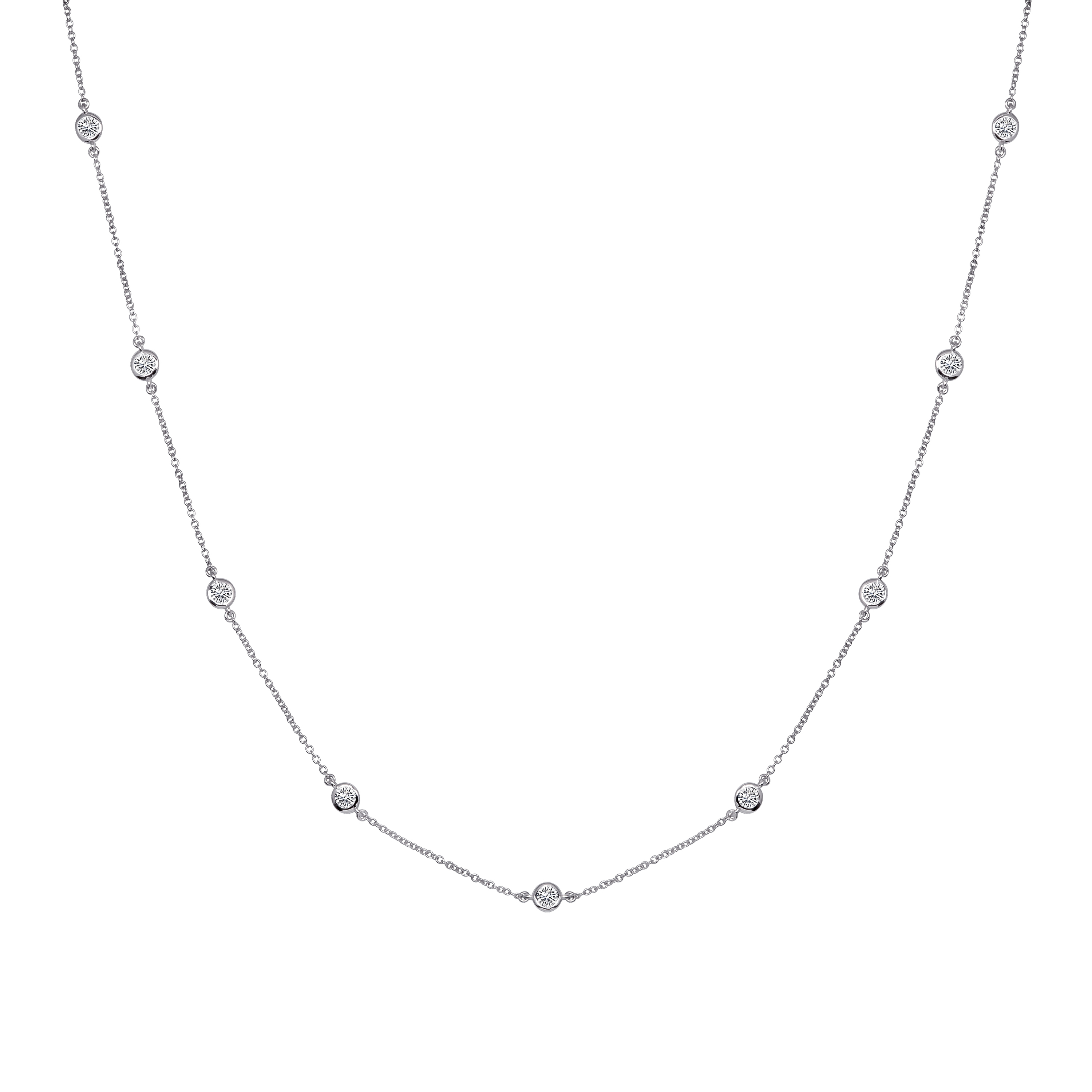 Sterling silver short floating necklace g100015 svr a 210000000355 hcpcig