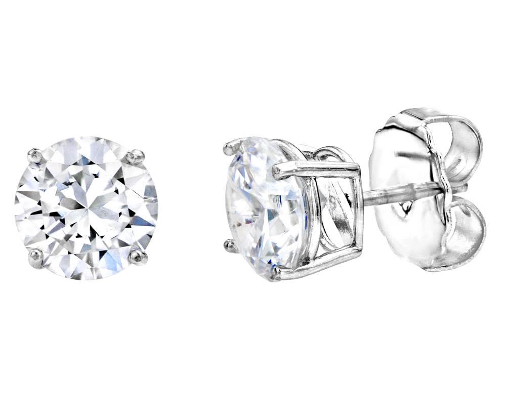 Sterlingsilver2.5carat4pronglargesolitairestuds s1fdw8