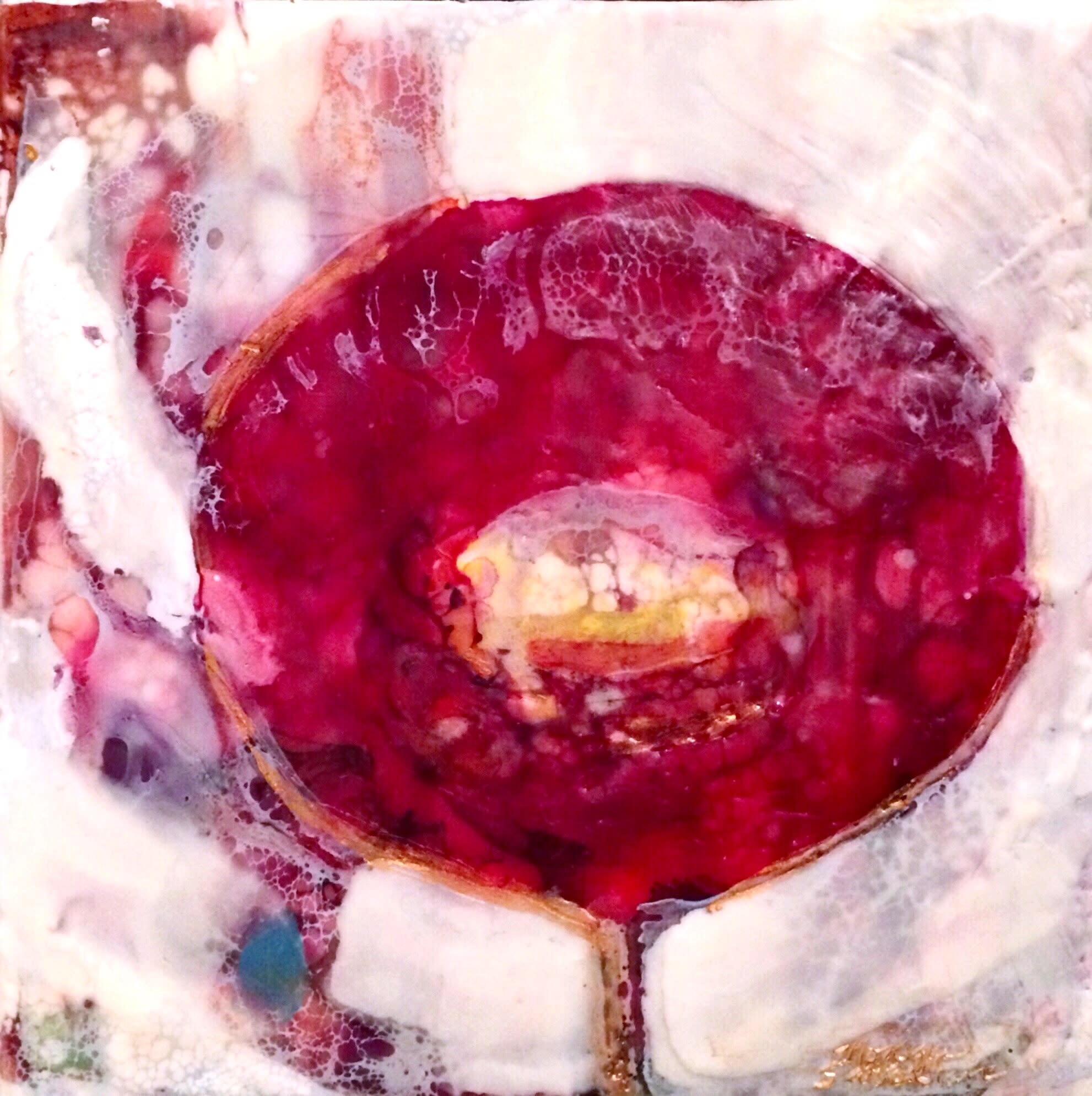 Love conquers 8 front encaustic wax and mixed media on panel 6x6jpg qlngvm