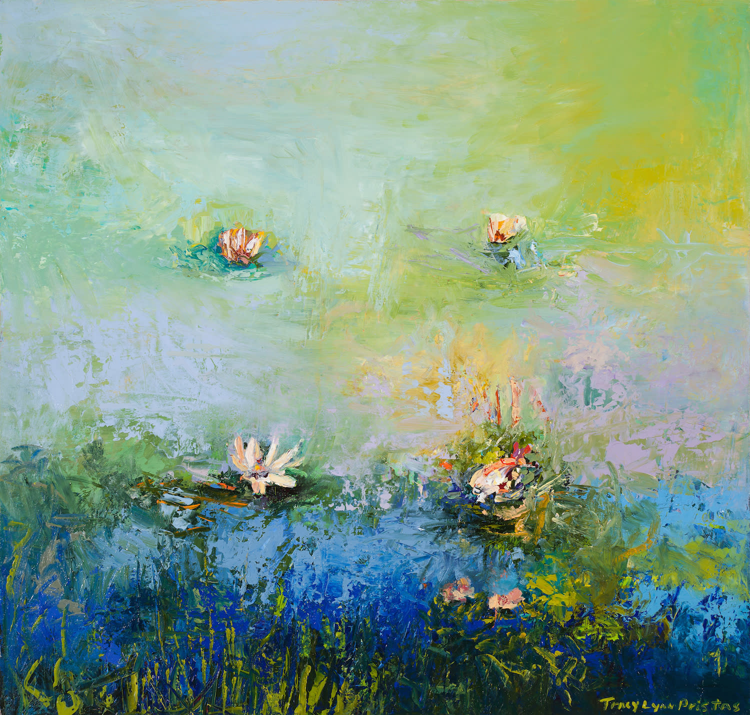 Lotus paintings by tracy lynn pristas sold serene influence e6pwtk
