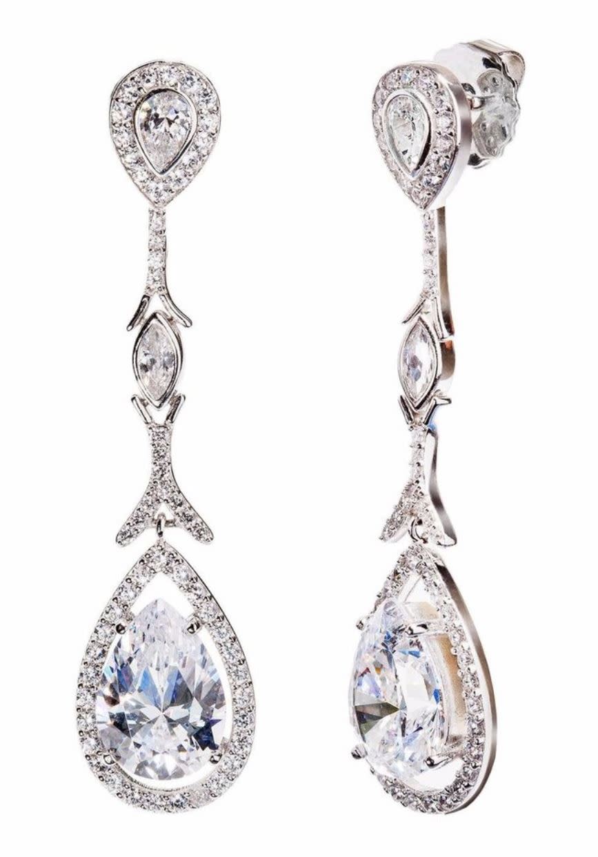 Silver couture teardrops with pear shaped post 1 edcs15