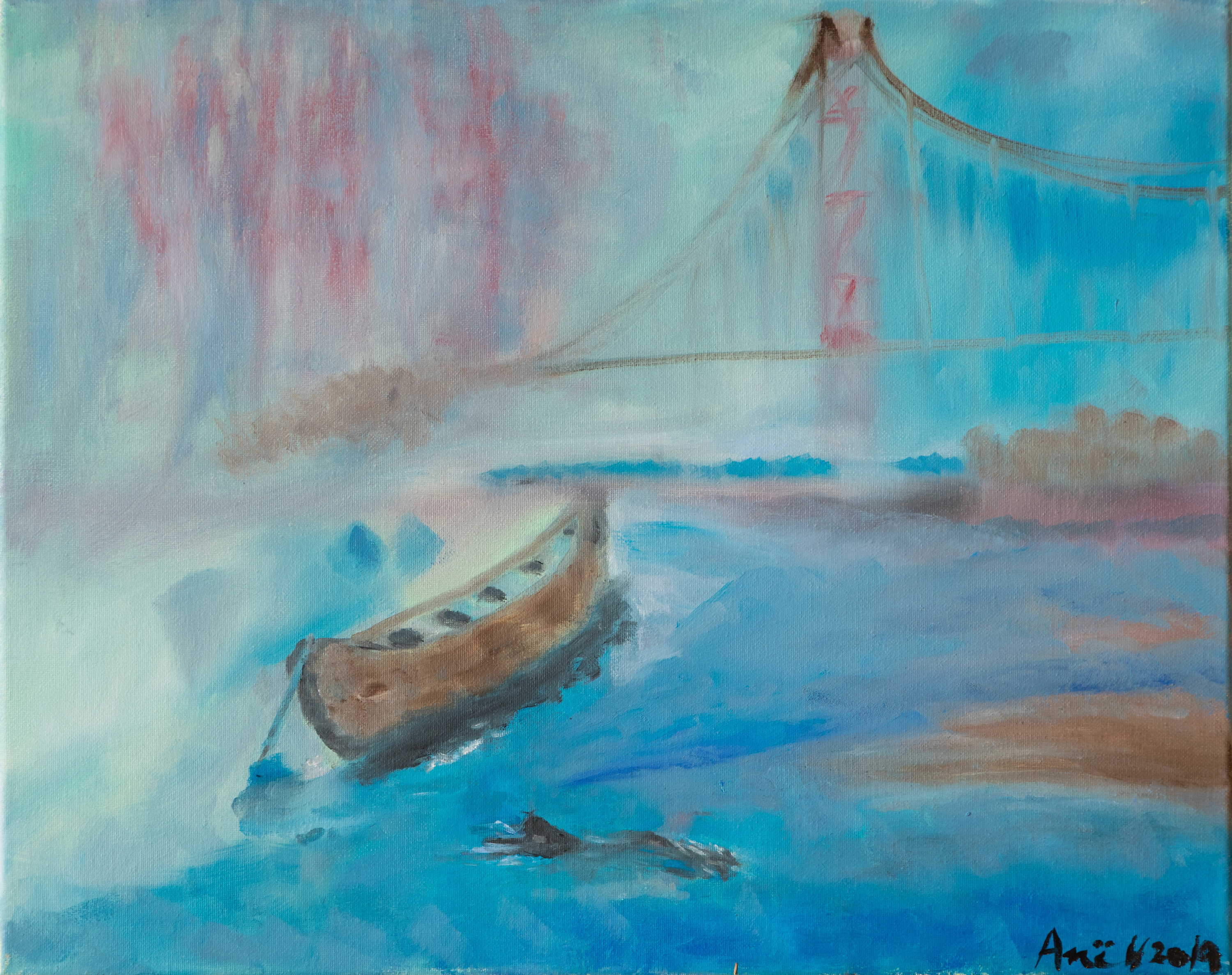 Swimmer by the bay ane howard paintings 03 sk5pcy