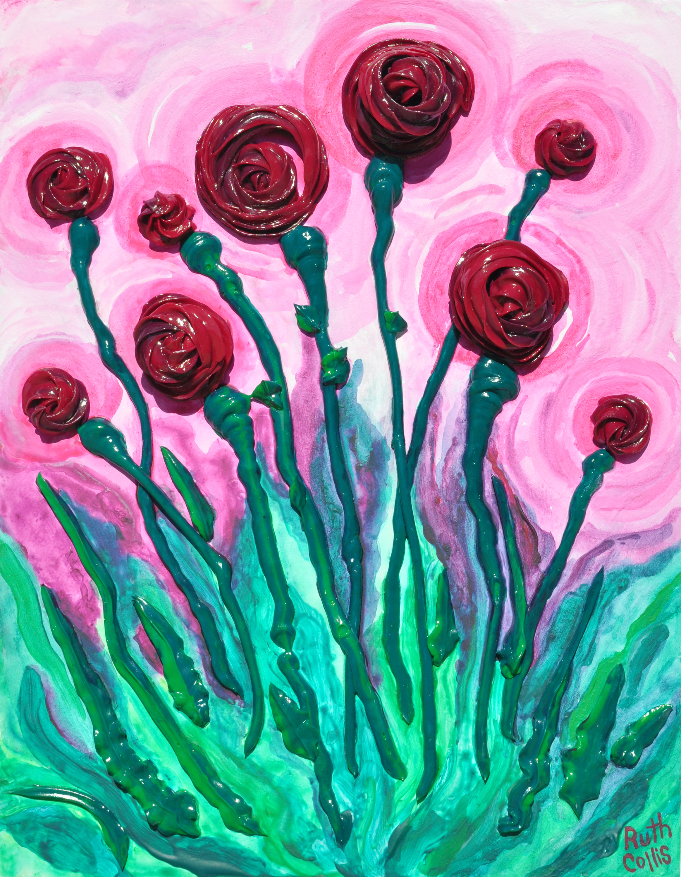 Rosettes made of paint sbfxw4