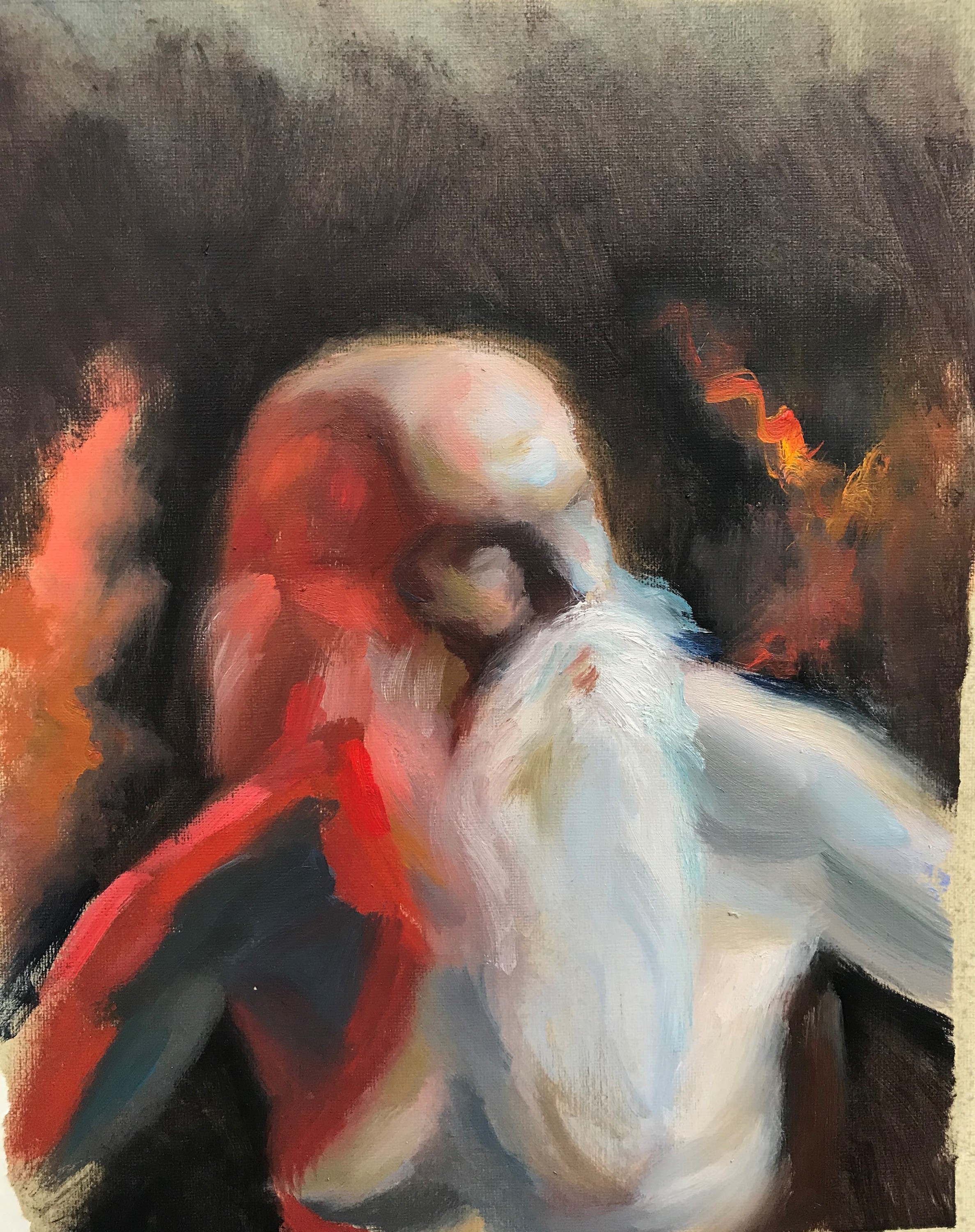 Saturn Color Study Original Oil Figure Painting For Sale Art Of