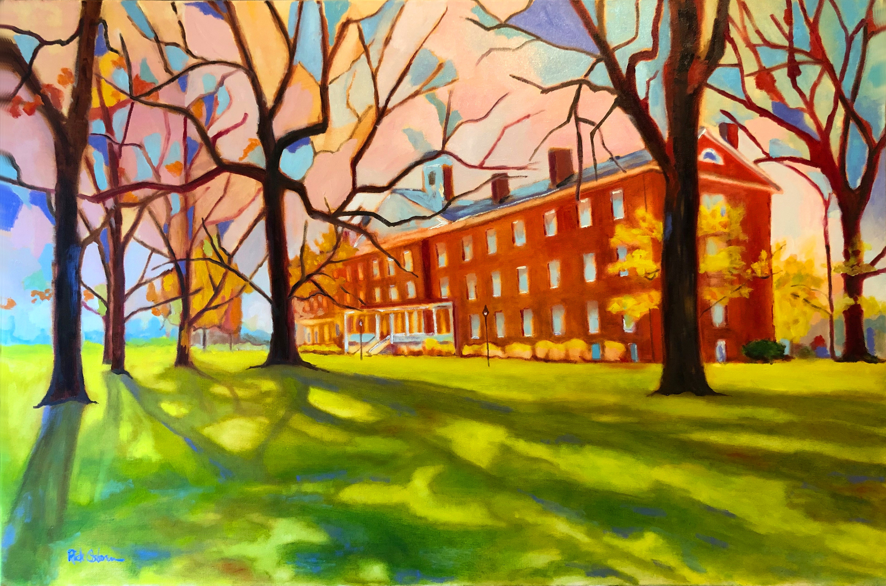 Venable Hall at Hampden Sydney College Fine Art Oil Painting by