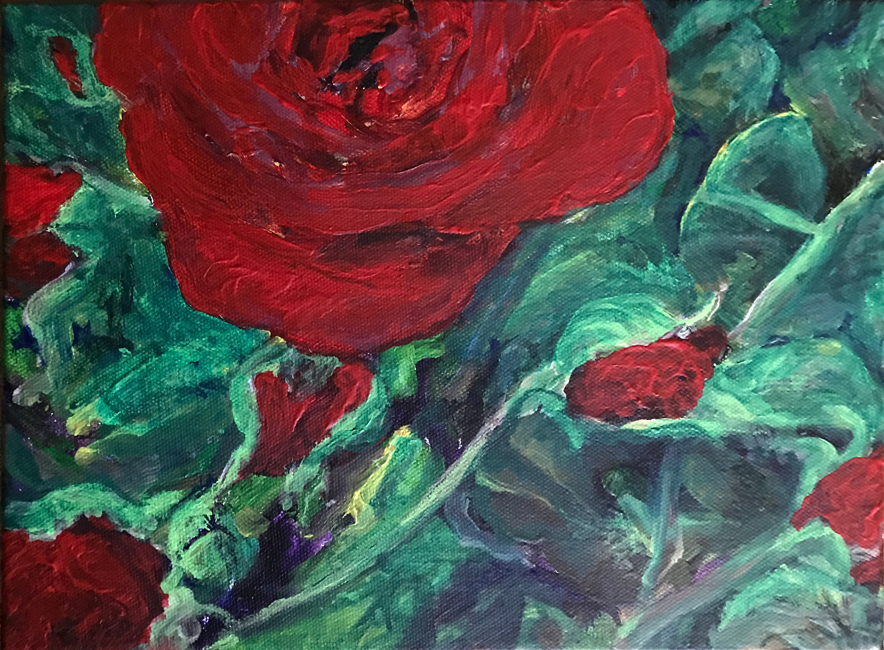 2018 12 29 roses a painting 29a acrylic 9x12 f4kfmi