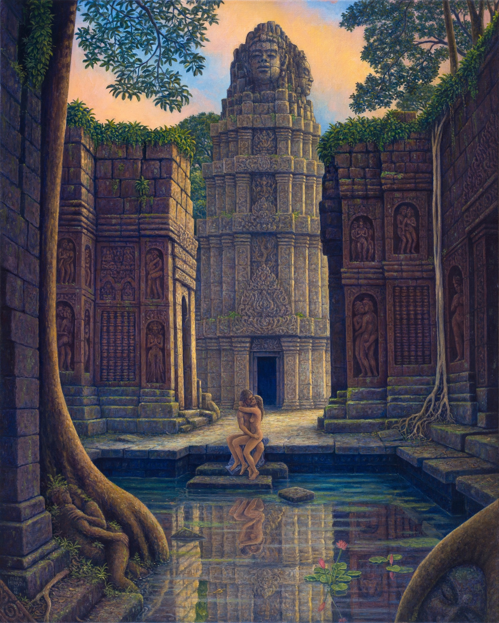 On temple steps giclee jvqxmq