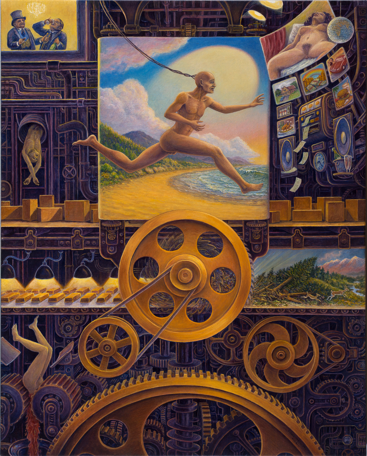 Wheel of Fortune original oil painting by Mark Henson