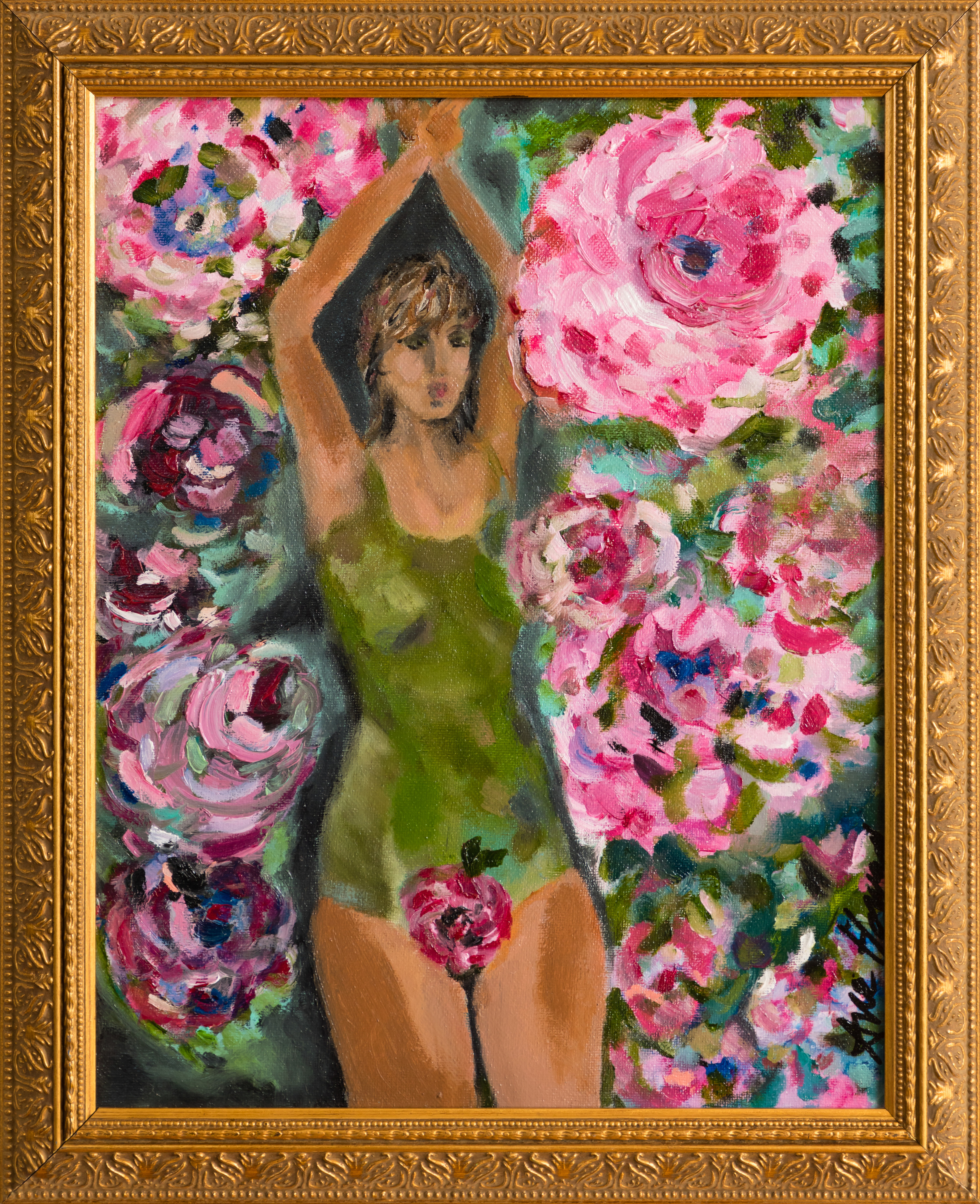 Ladyinbloomgoldframe sifv6j