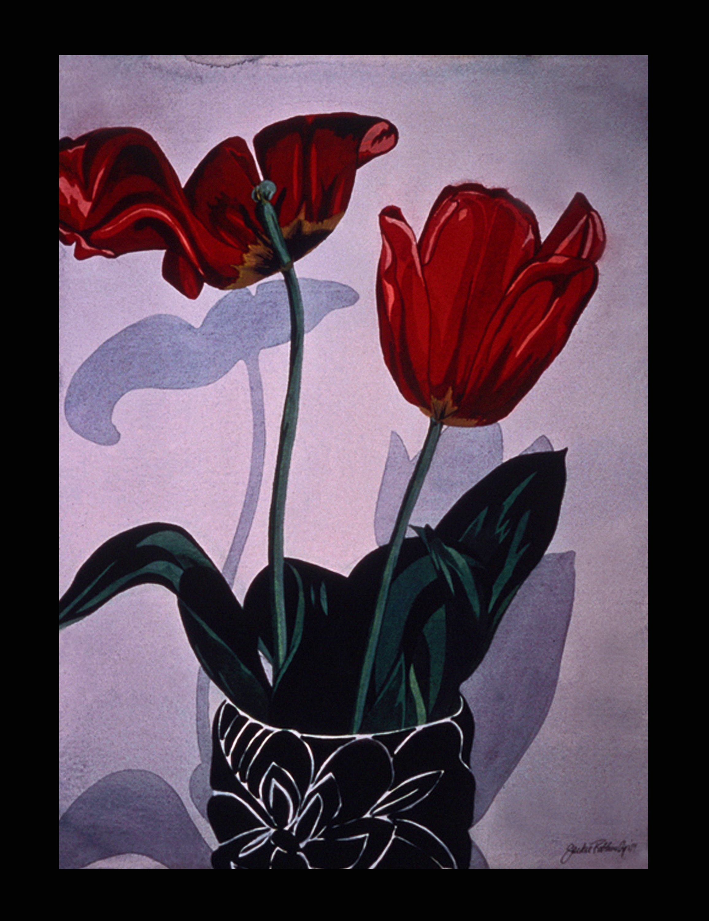 60 tulips 27.5x36 22 watercolor on rag paper 1979 300dpi hema5f