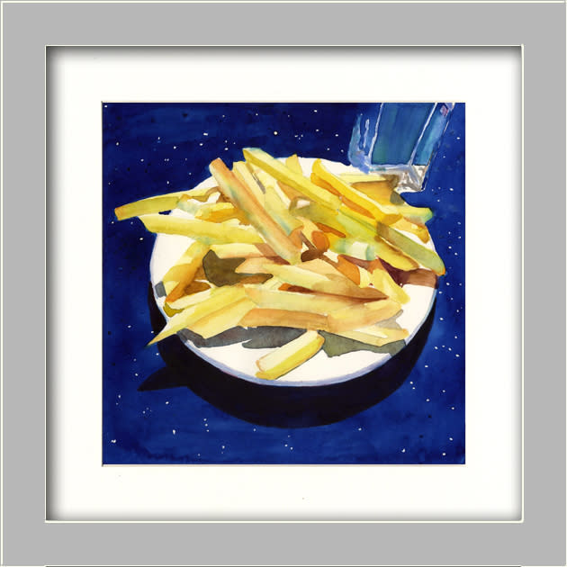 Salted diner fries framed o62cno