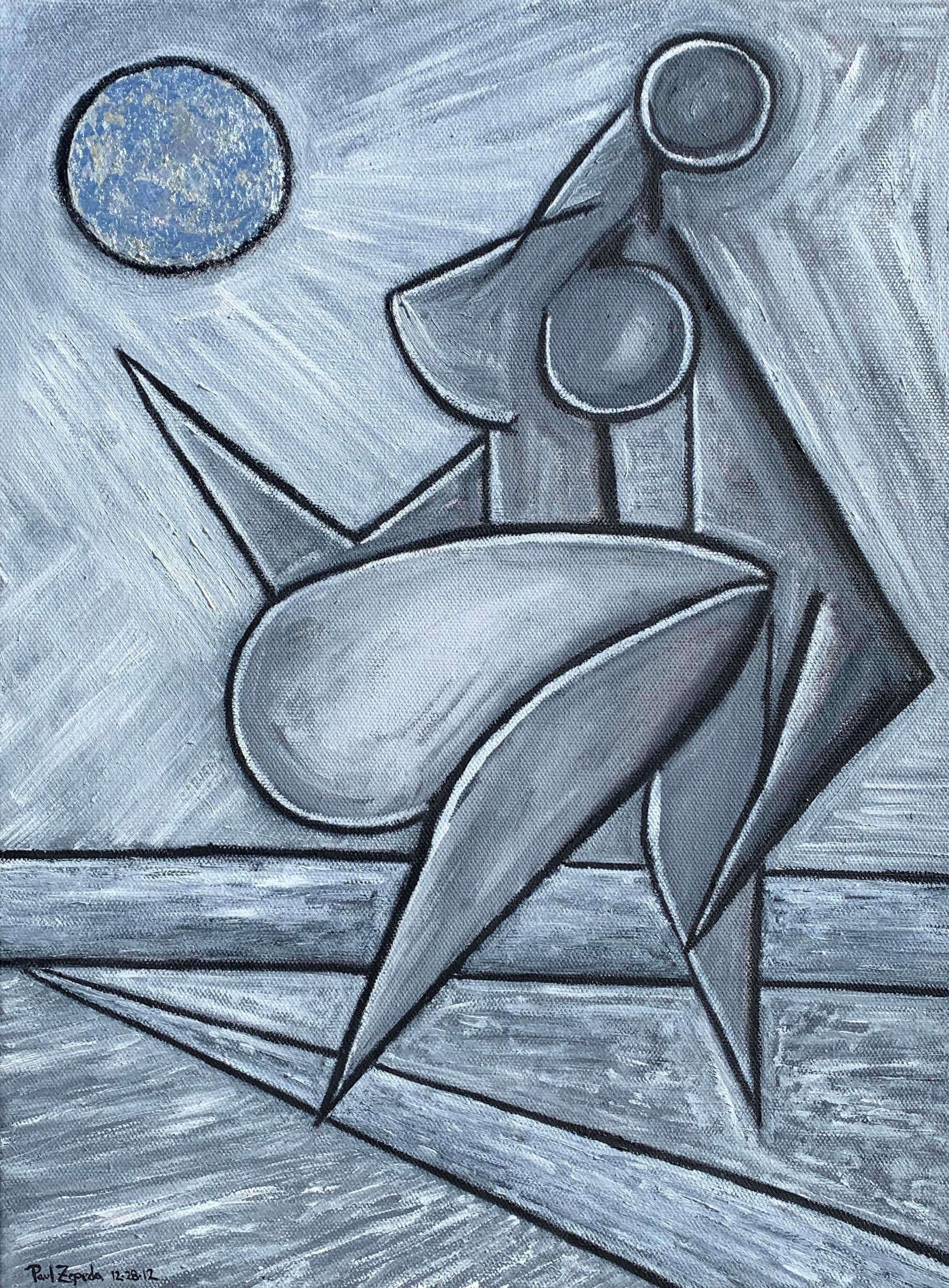 Moonlight figure painting artist paul zepeda zwpxgs