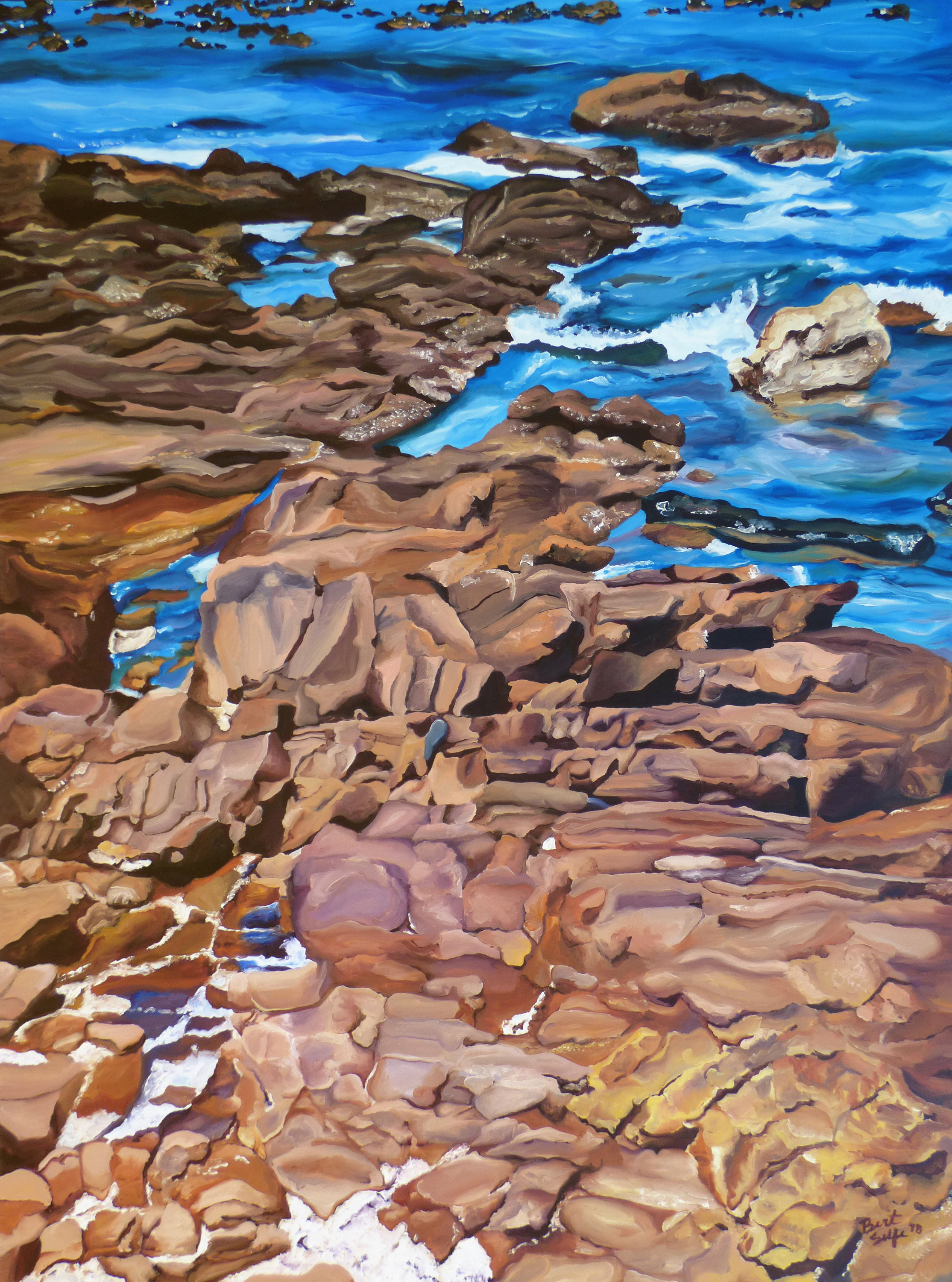 Patagoniancoastline brittanyselfe 36x48oil 2018 lkzkjn