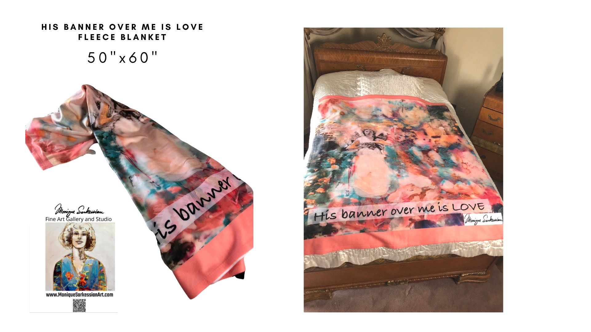 Monique sarkessian his banner over me is love blanket x3jg66