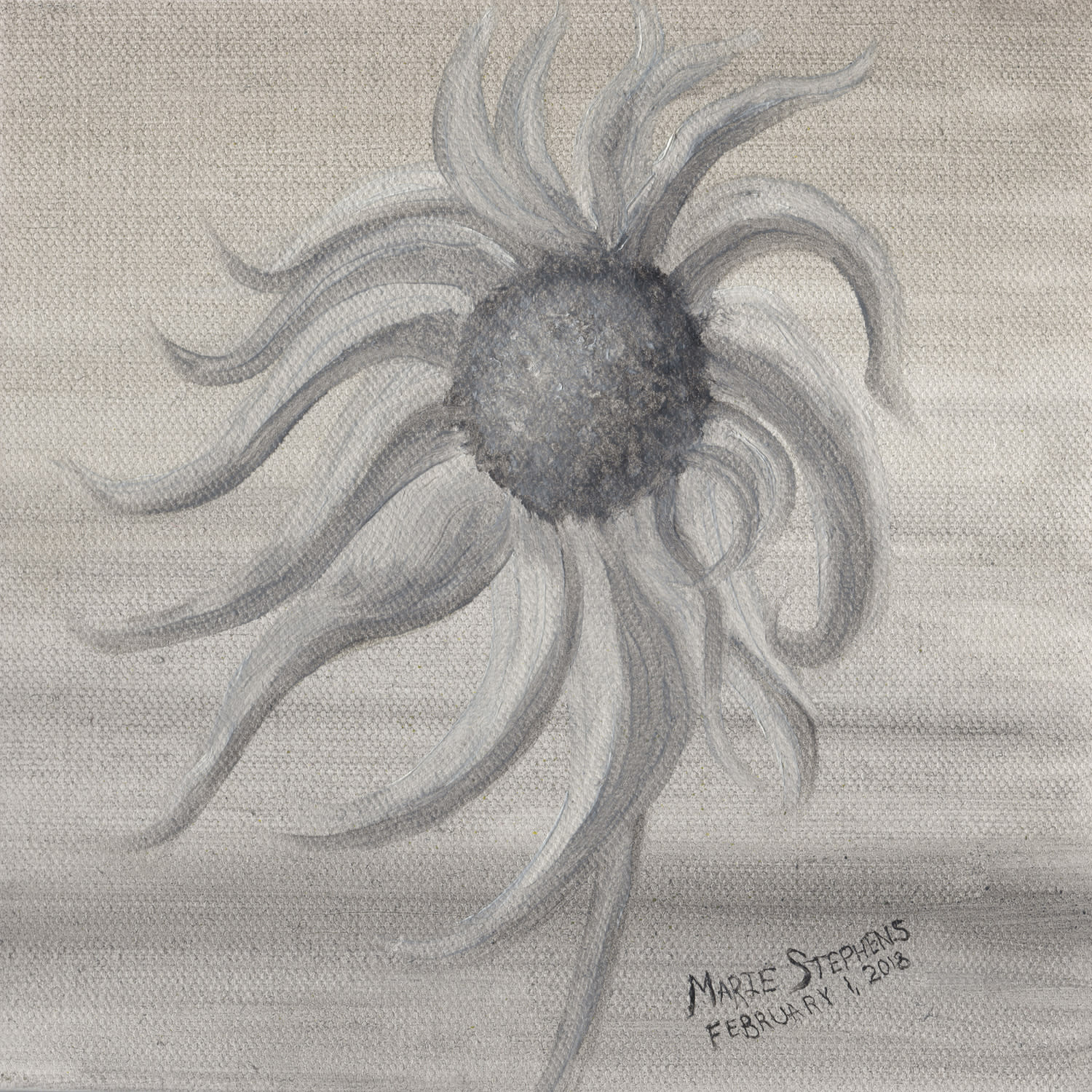 Jury submission purple coneflower oil sepia 3000x3000pixels ohowmd