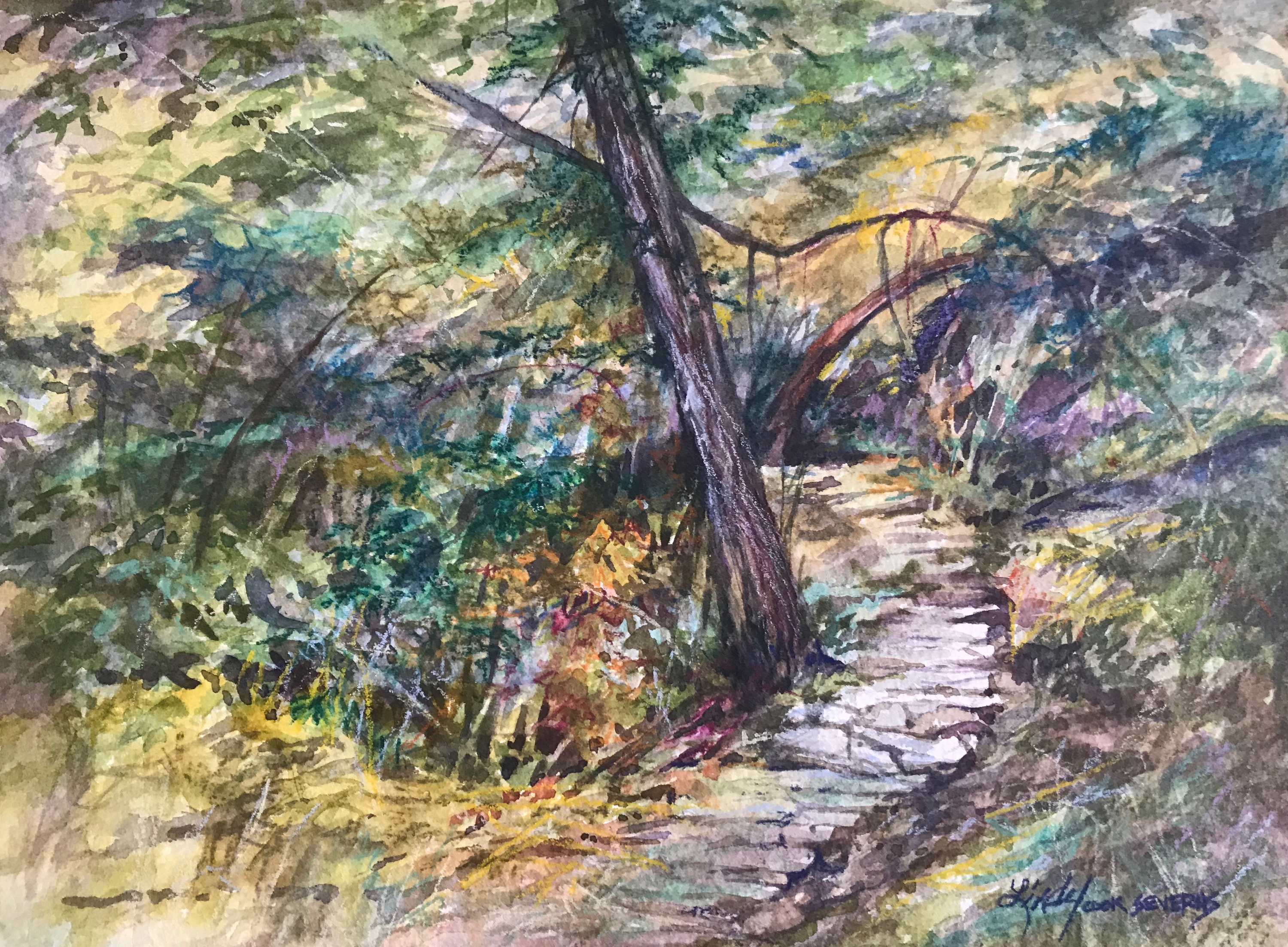 The path time forgot 8x10 watercolor lindy cook severns iyx9lz