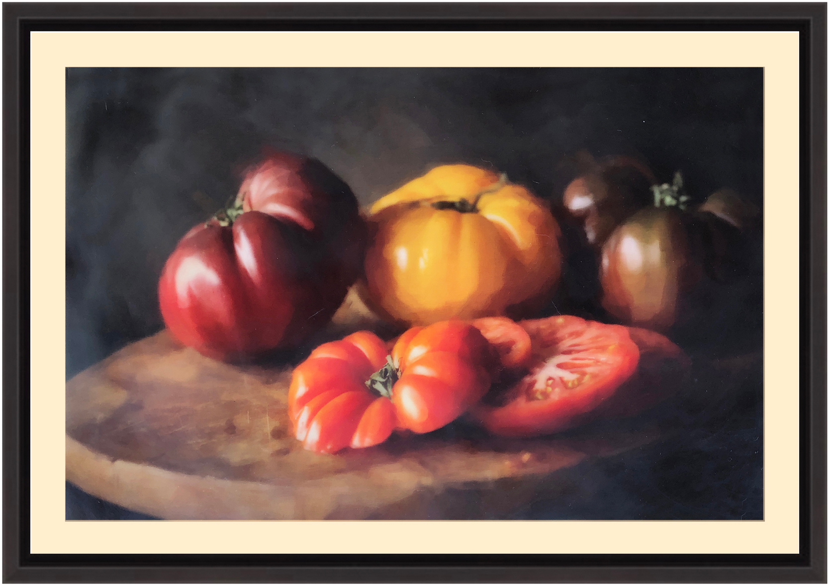 Heirloom tomatoes encaustic framed a mu8teh