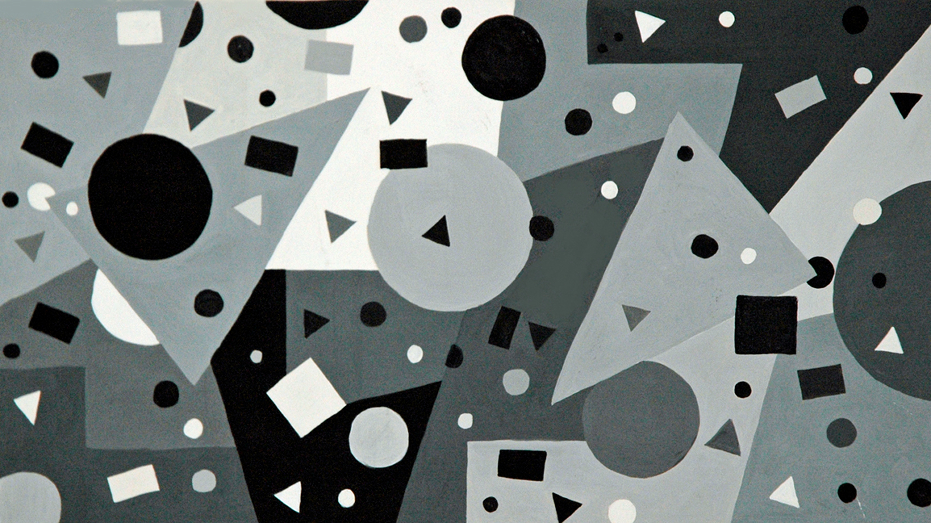 Shades of gray   9 22 x 16 22   gouache on paper mounted on board   resin coat cdvoez