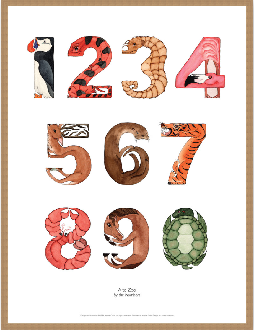 Azoonumbers frame maple2 j5foly
