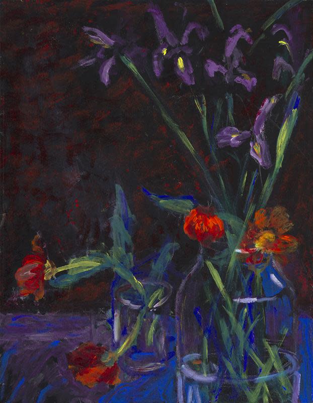 Tulips and irises  18 x 14 wxwejj