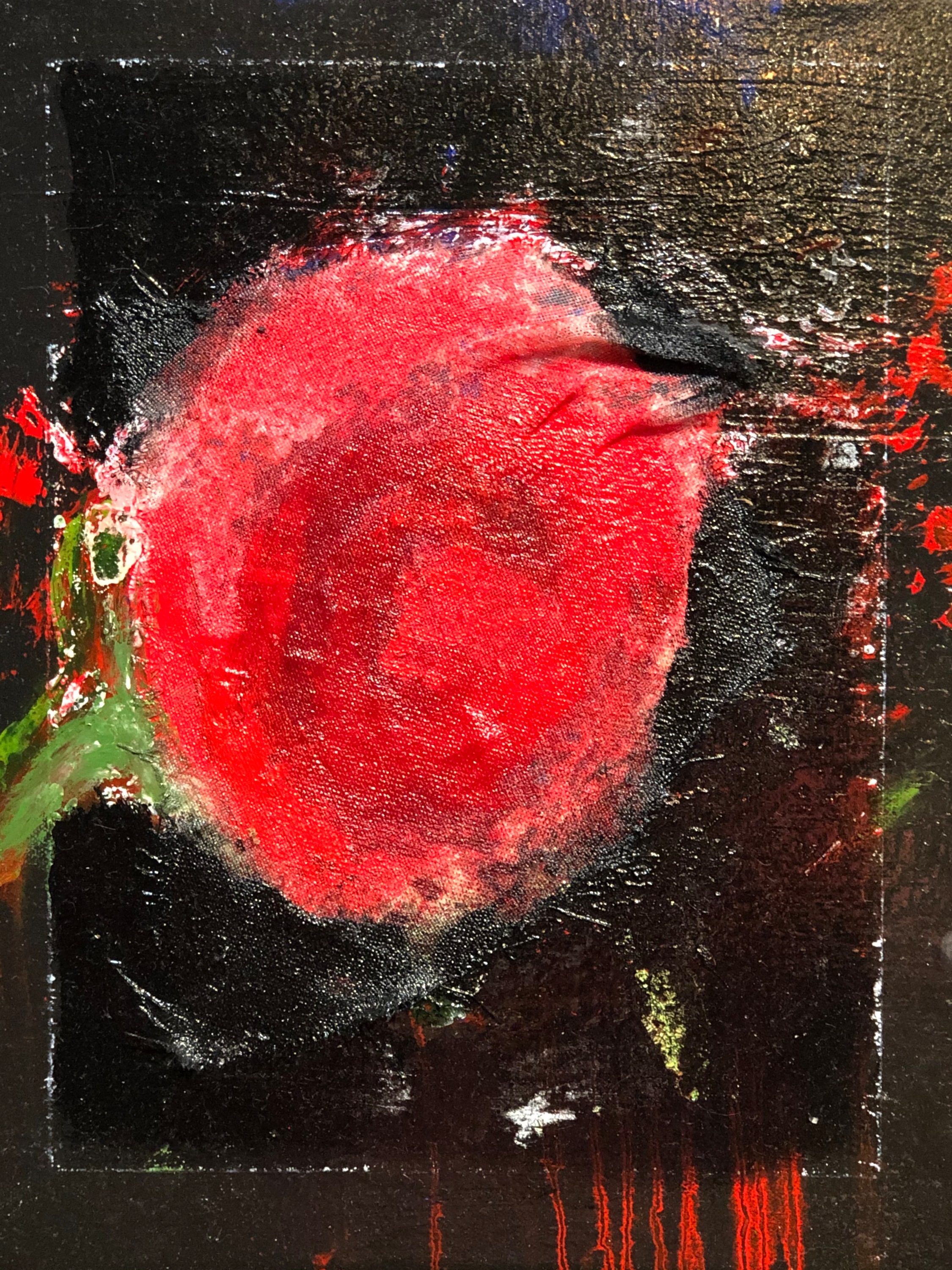 Dripping red rose 14x11 ebwrid