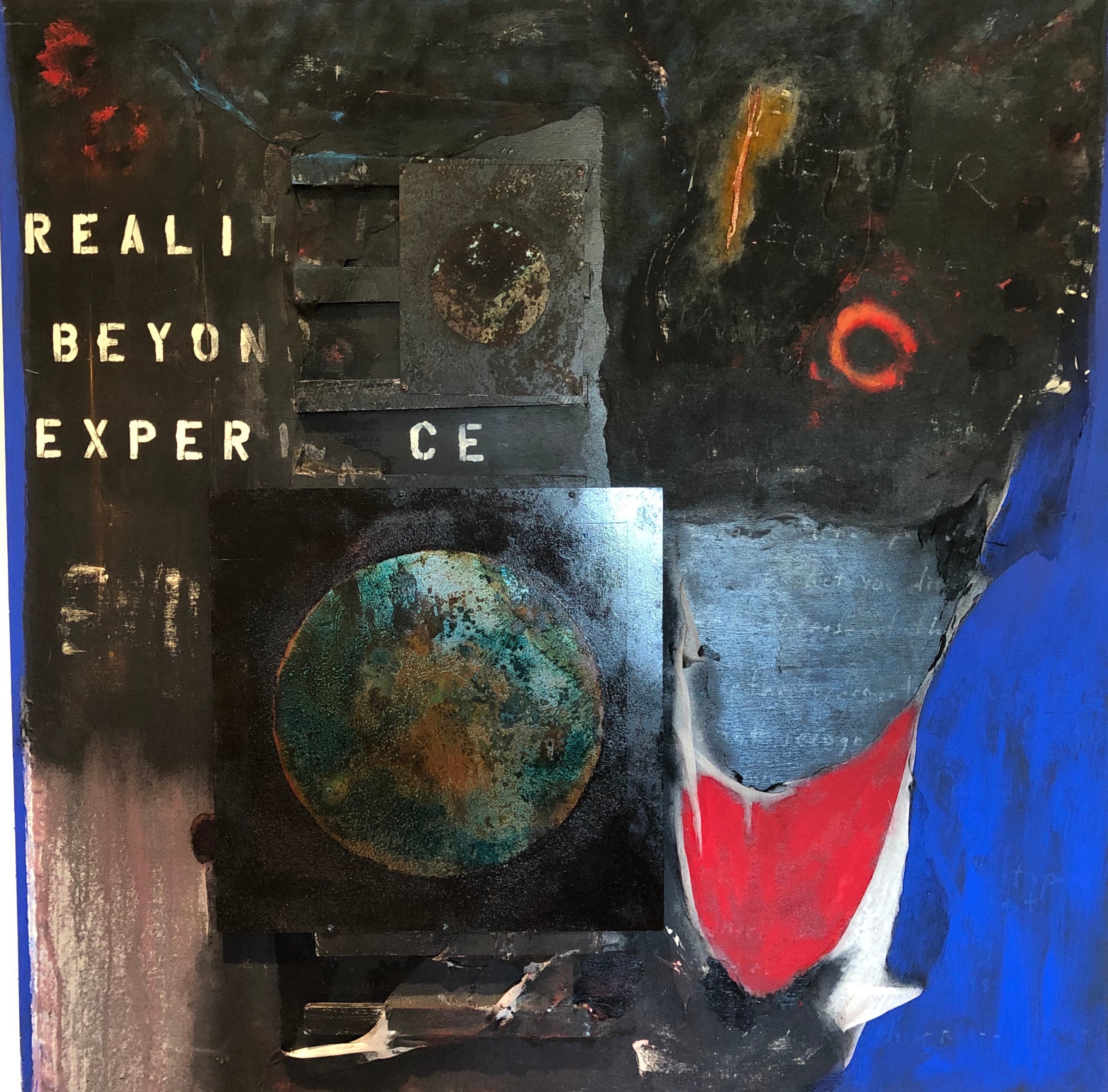Reality is beyond experience mm on wood 60x60 albstg