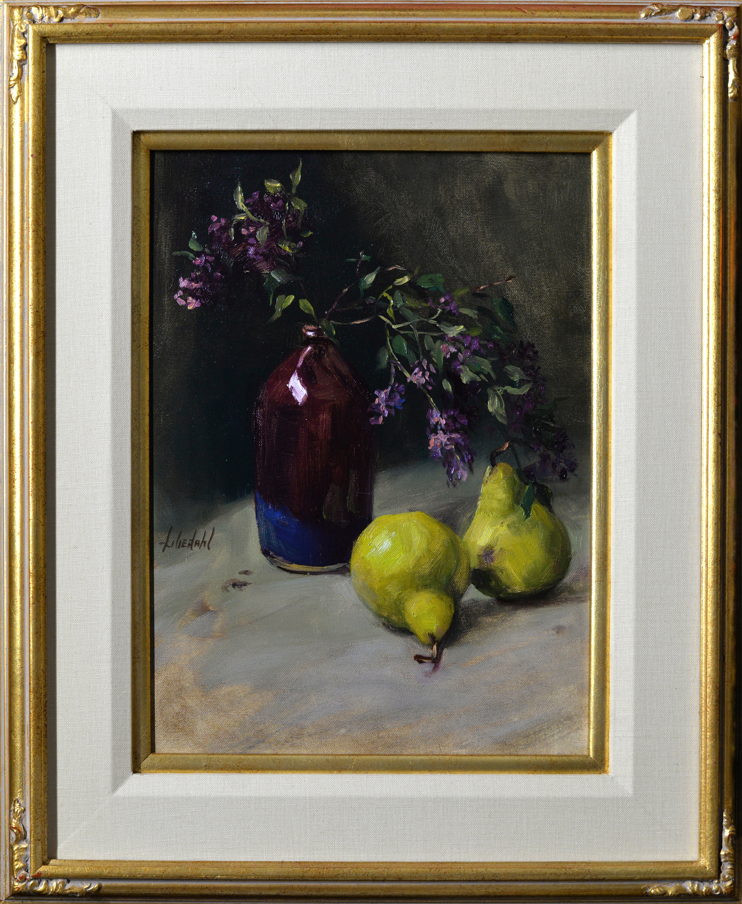 Lilacs and pears d610 original framed 6000 jet44n