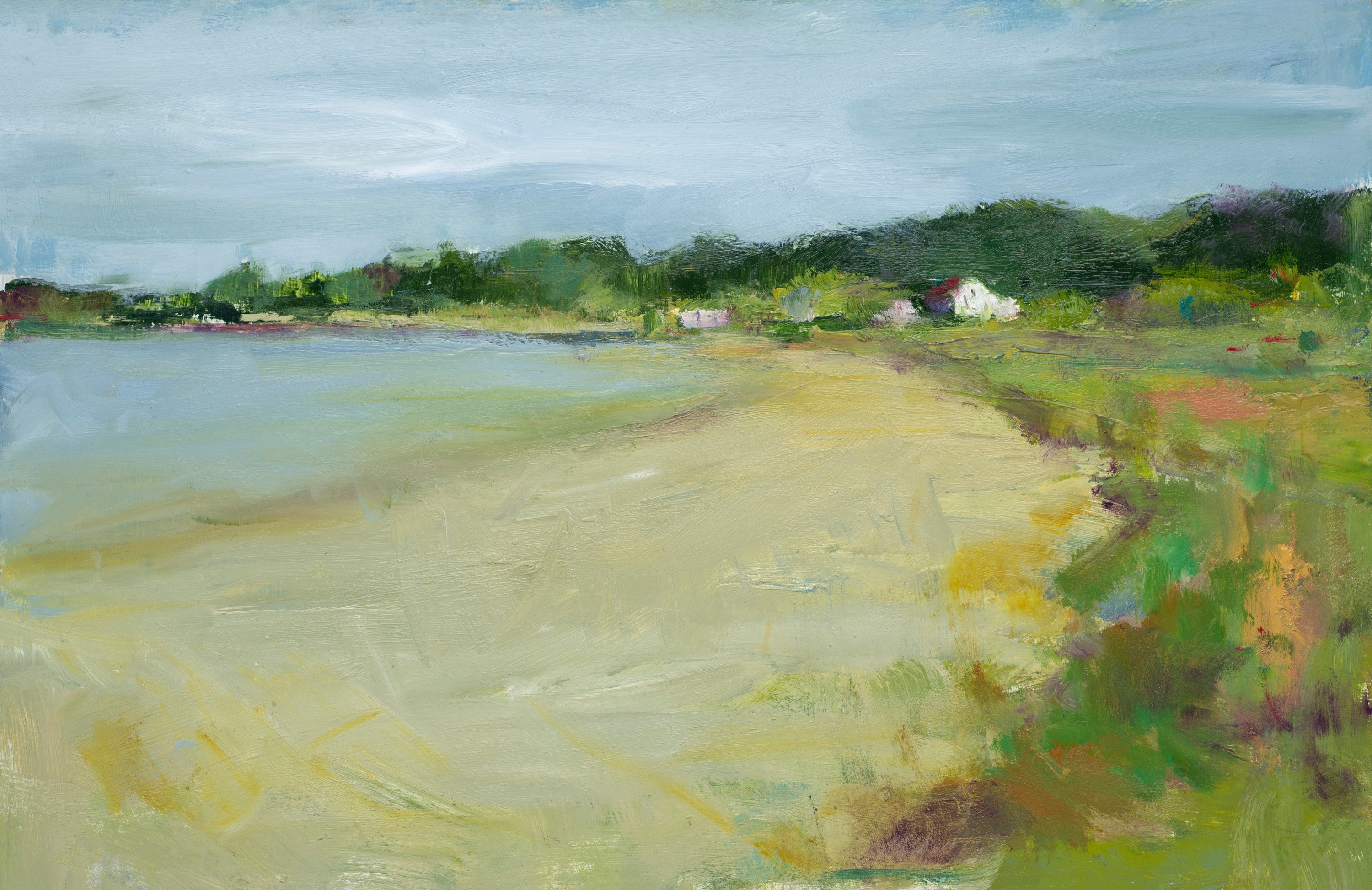 Distant white house 12x18.5 mujhmd