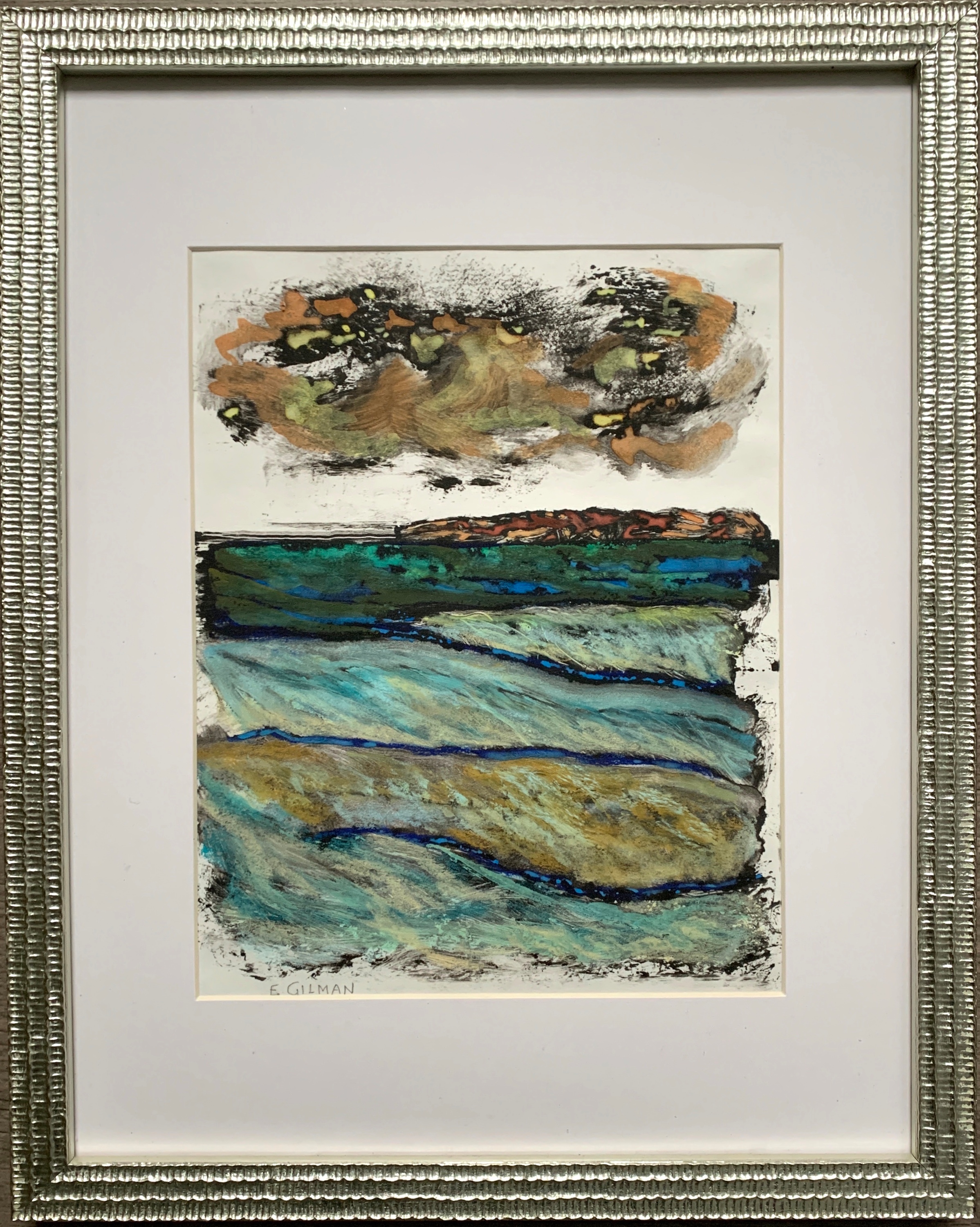 Turquoise sea   framed cjqjf8