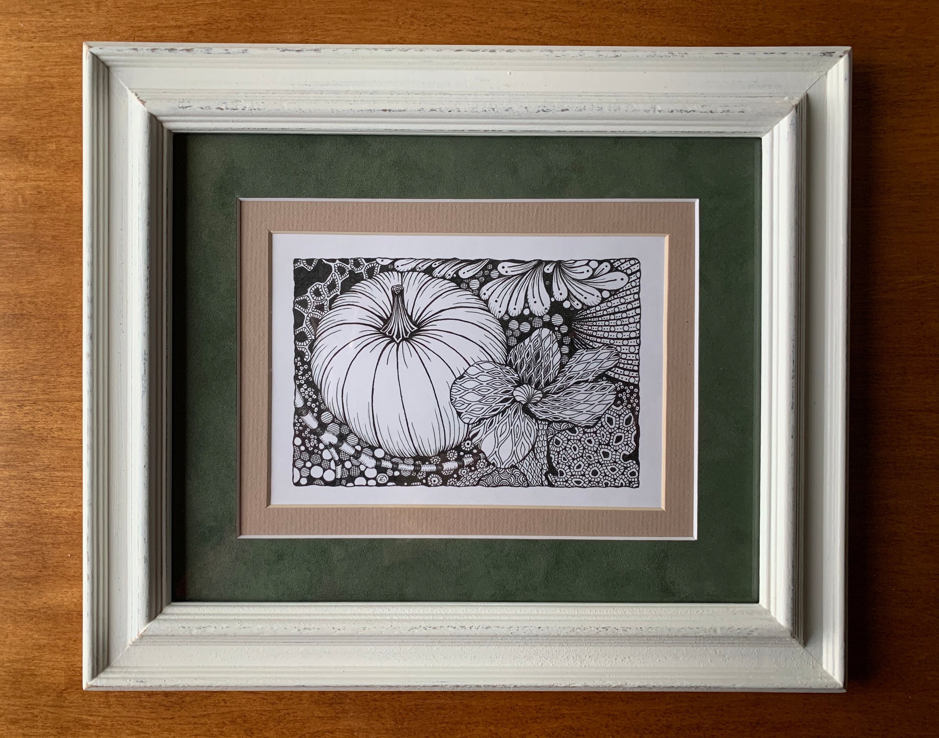 Pumpkin patch framed original tm3fby