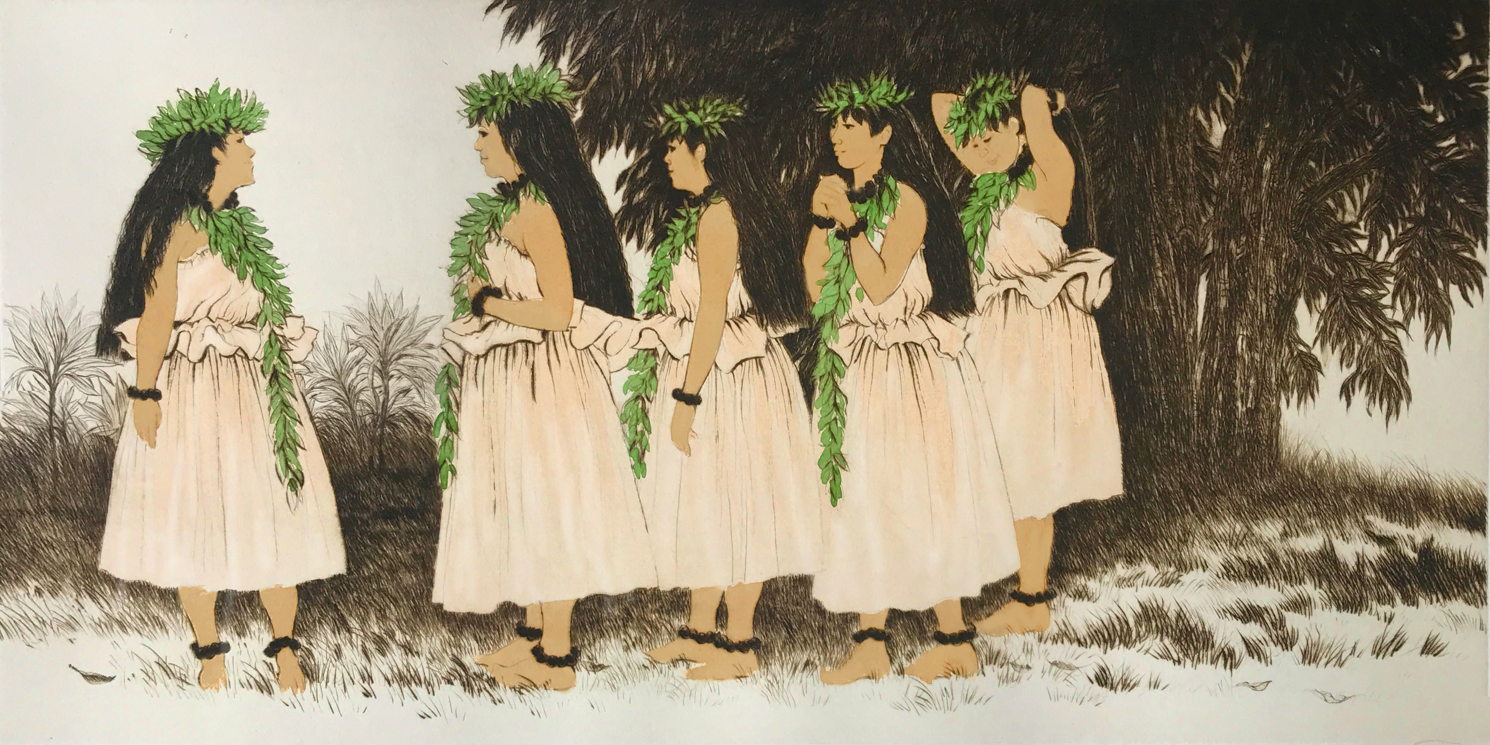 Emily deisroth   hula sisters   watercolored   carol collette. asf brzr2o