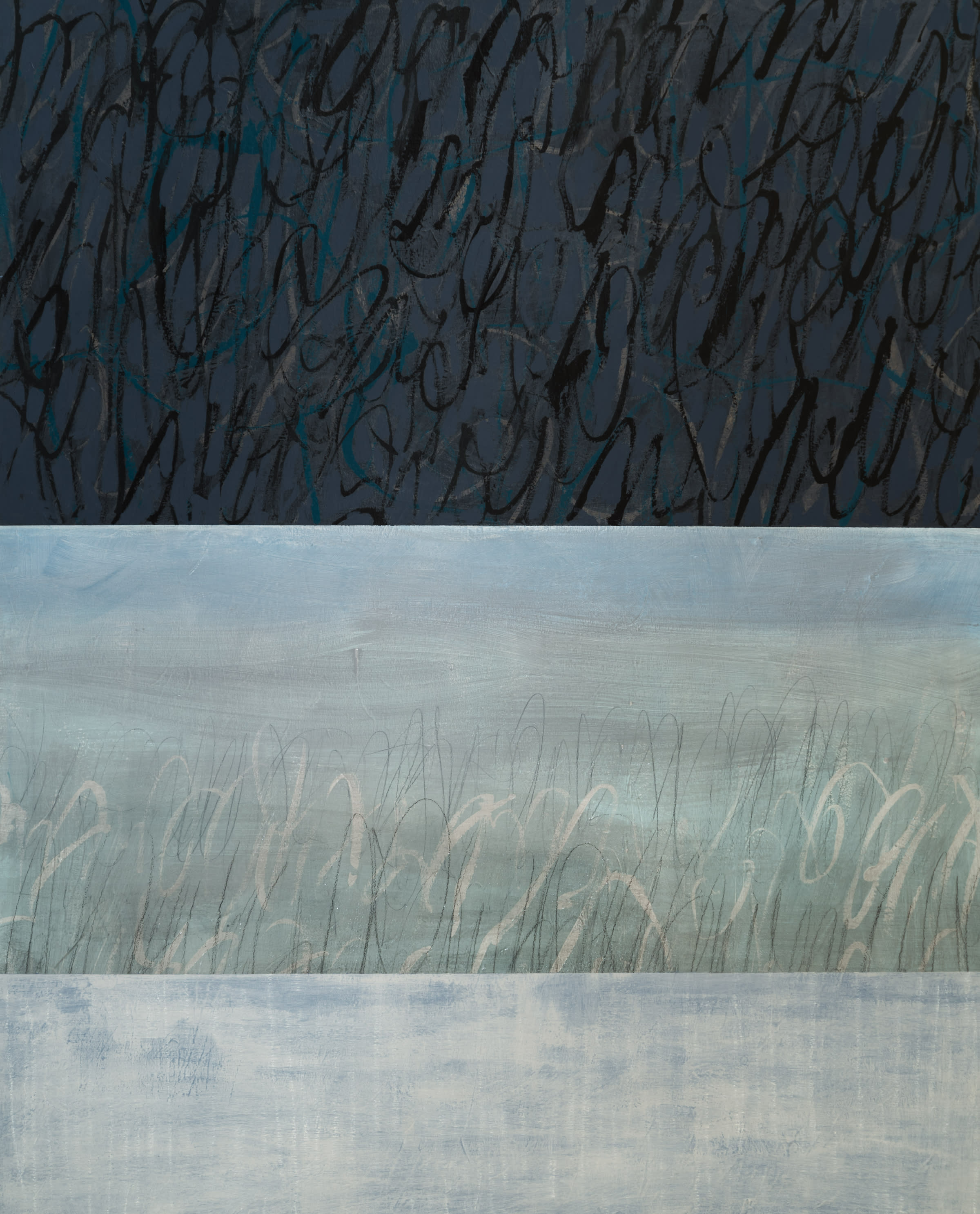 Dreams and other landscapes lake night sky 52x42 acrylic graphite and pastel on canvas 2020 jaap pszjwg
