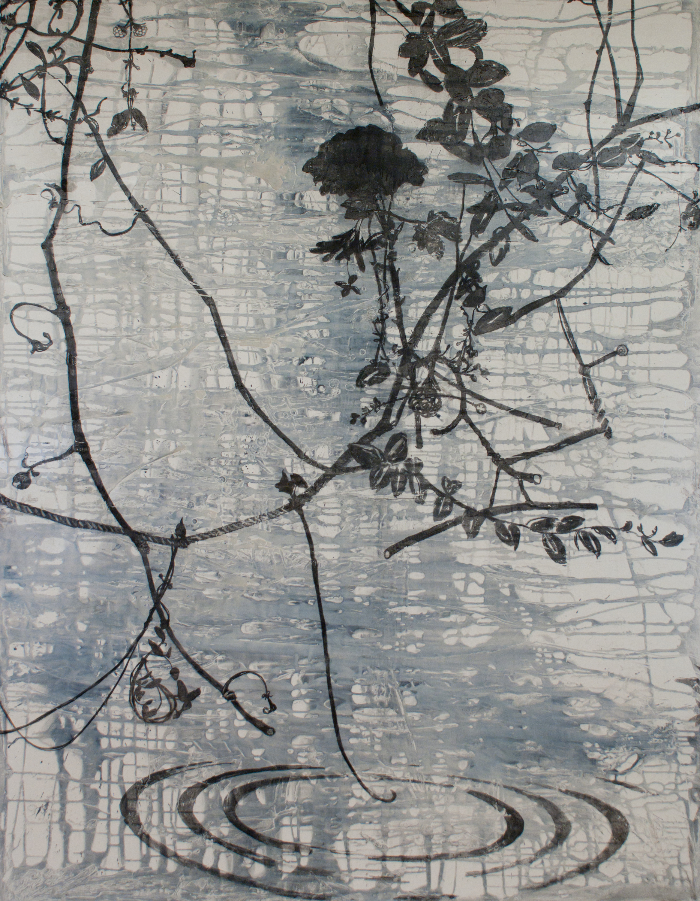 Rose thicket spring from the wisdom series 90x70 acrylic and charcoal on canvas 2013 jaap qbsatg