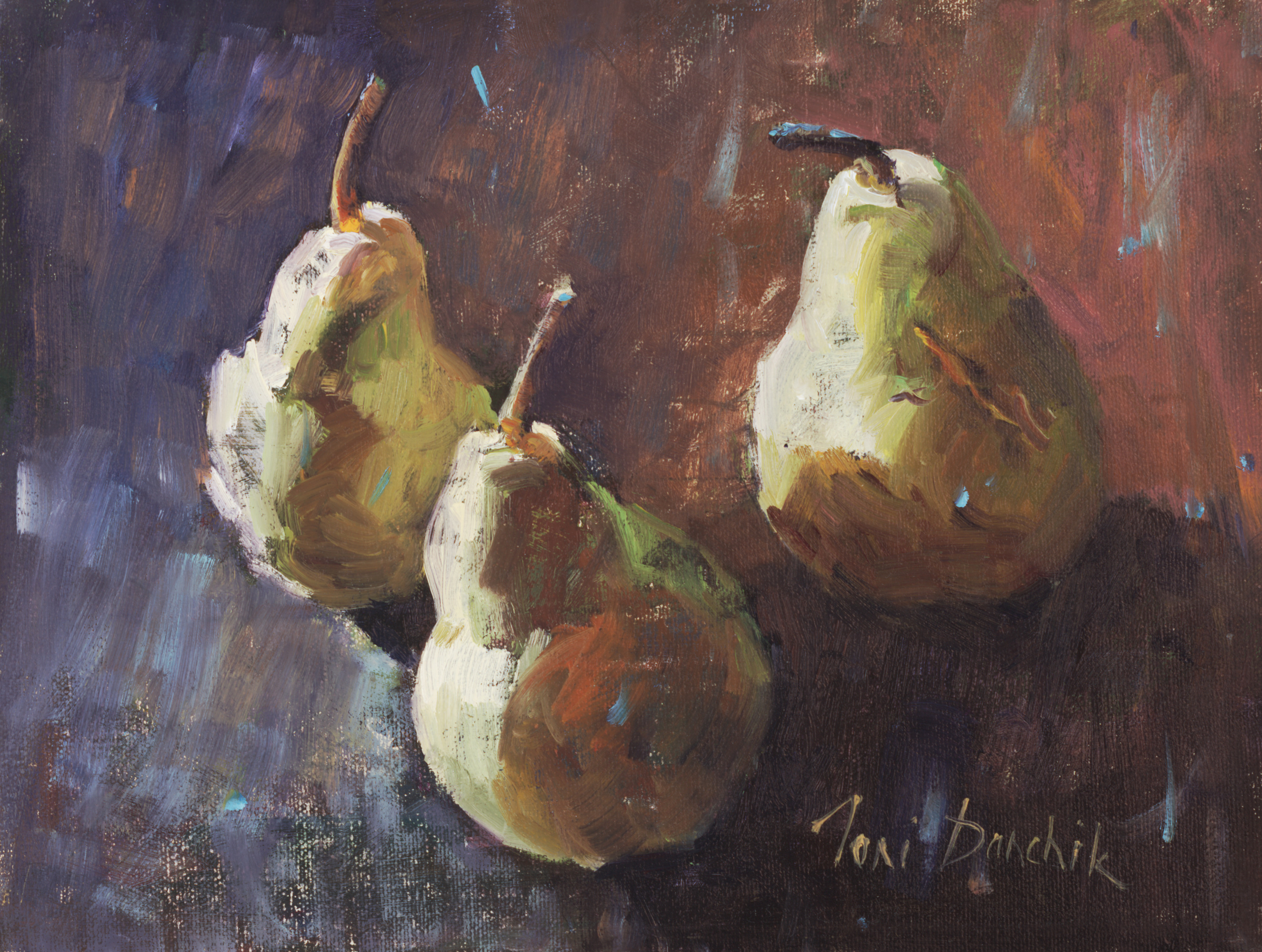 Toni danchik three rustic pears 12 x 9 ibxfdt