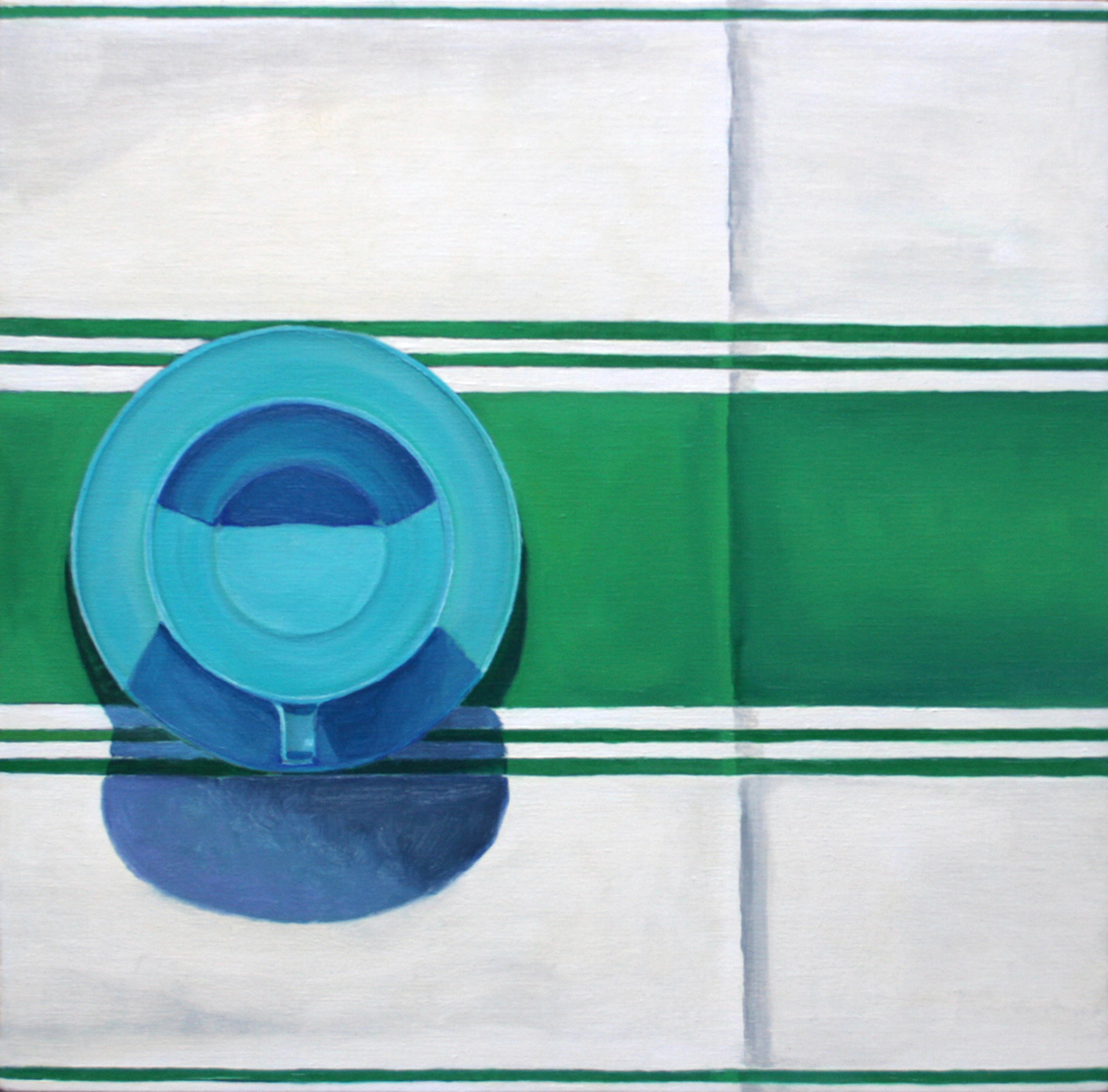 One turquoise cup and saucer zx0lkp