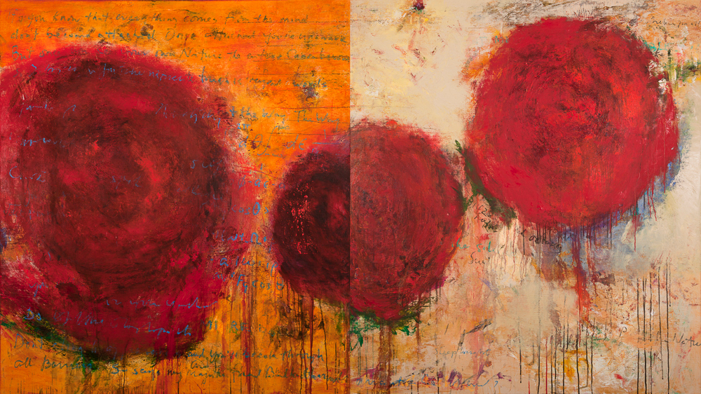 Dogen s roses diptych overall 54x96 copy e8v4vb