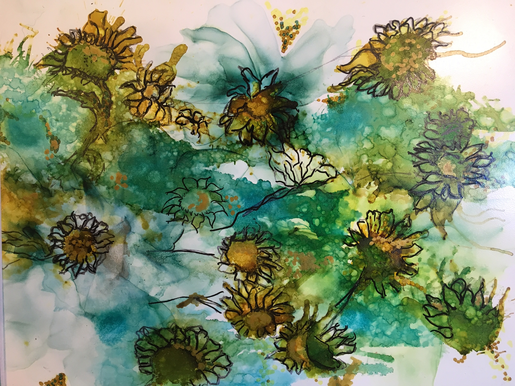 Sunflower scribble ovon3n