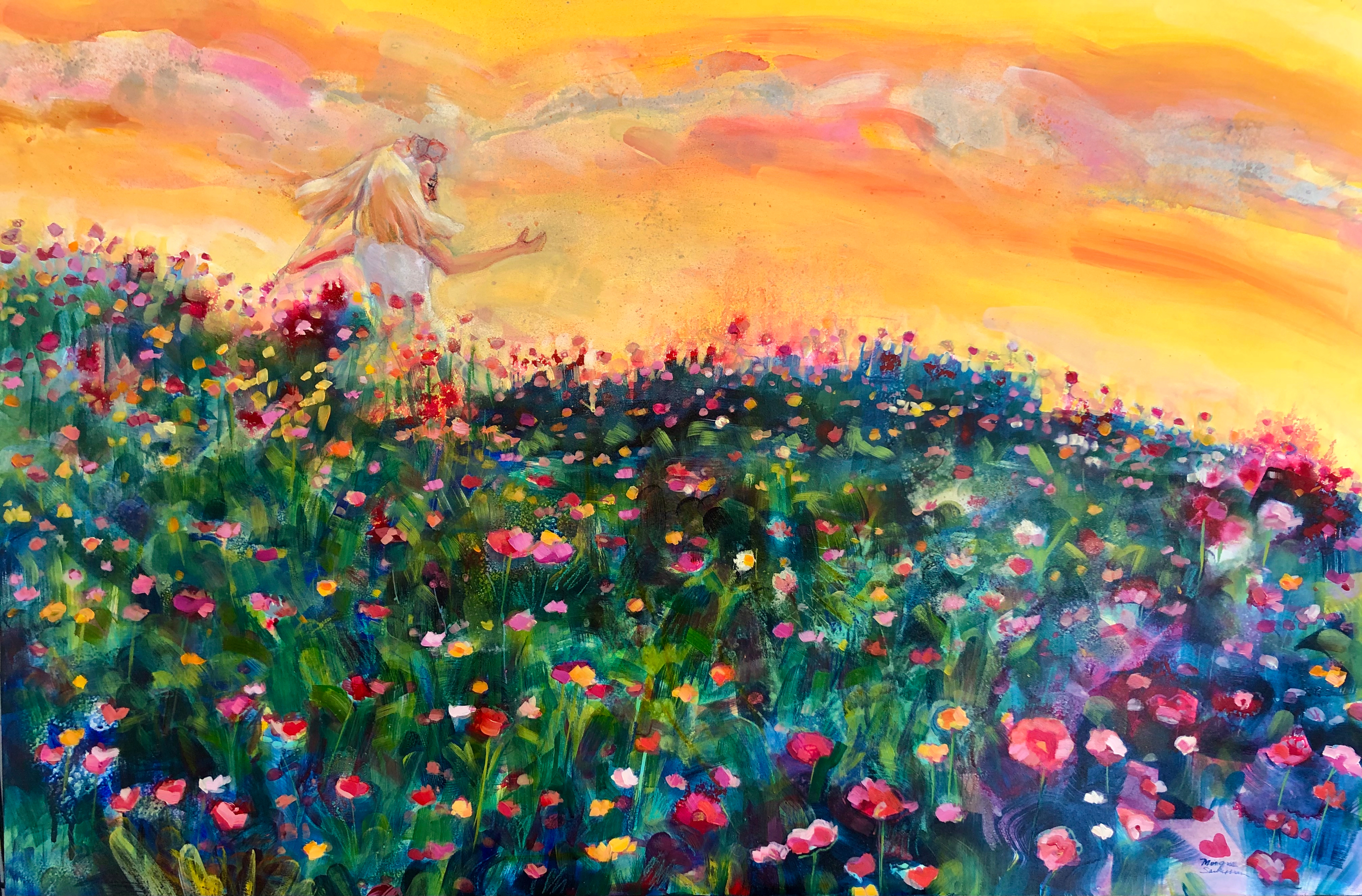 Glorious journey oil and mixed media on panel 24x36 dxeidu