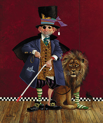 A man and his dog le print z7jref