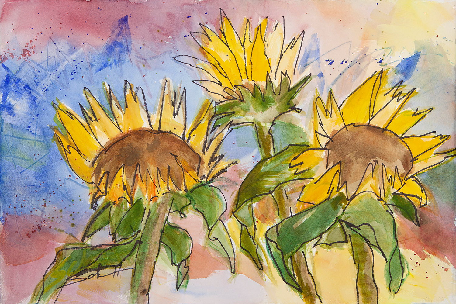 Sunflower morning aueyot