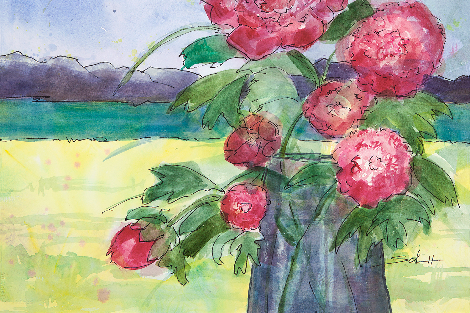 A pitcher of peonies dxggl3