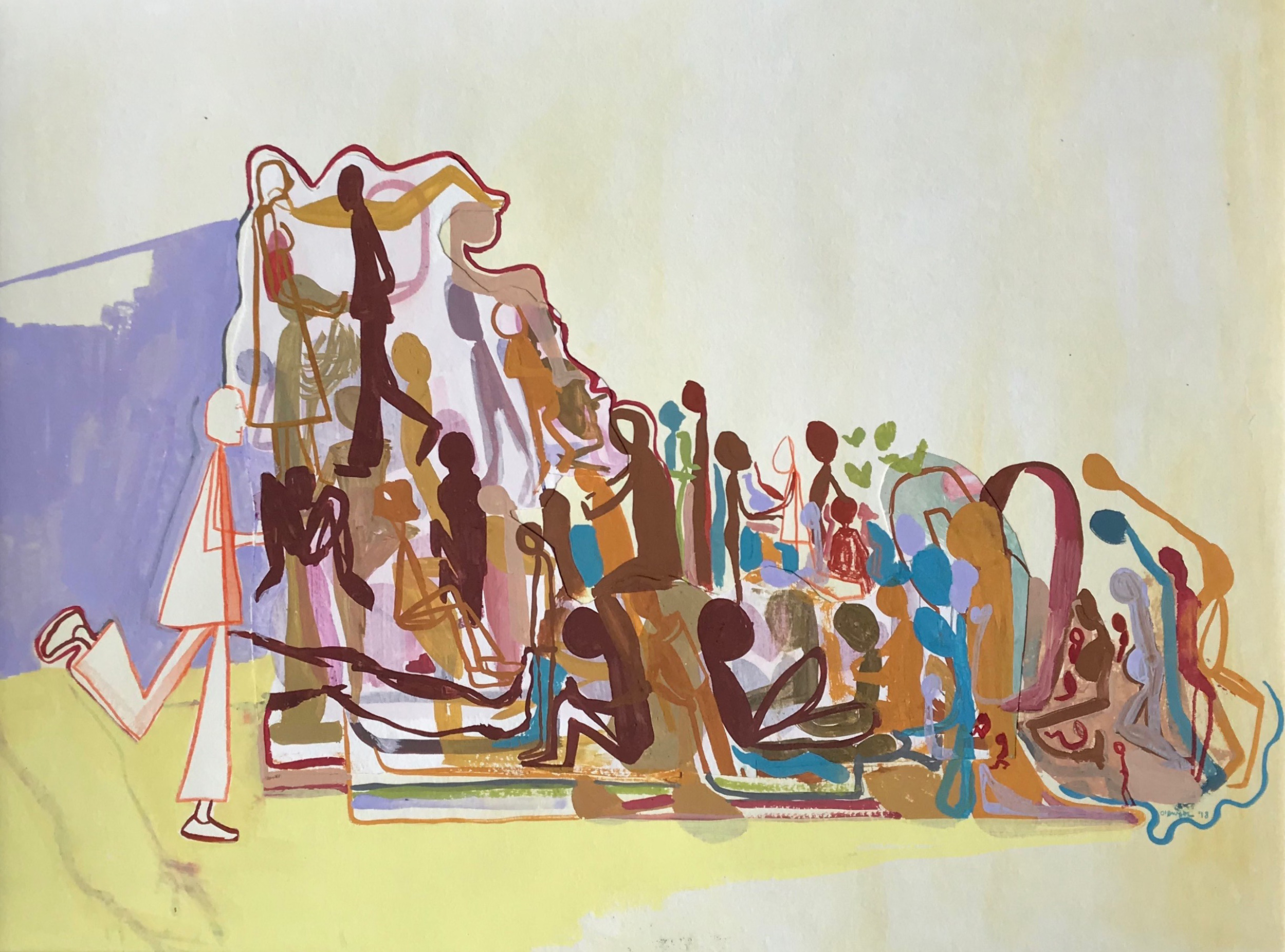 Co en masse 2018 24 x 30 inches framed caley odwyer swoesx