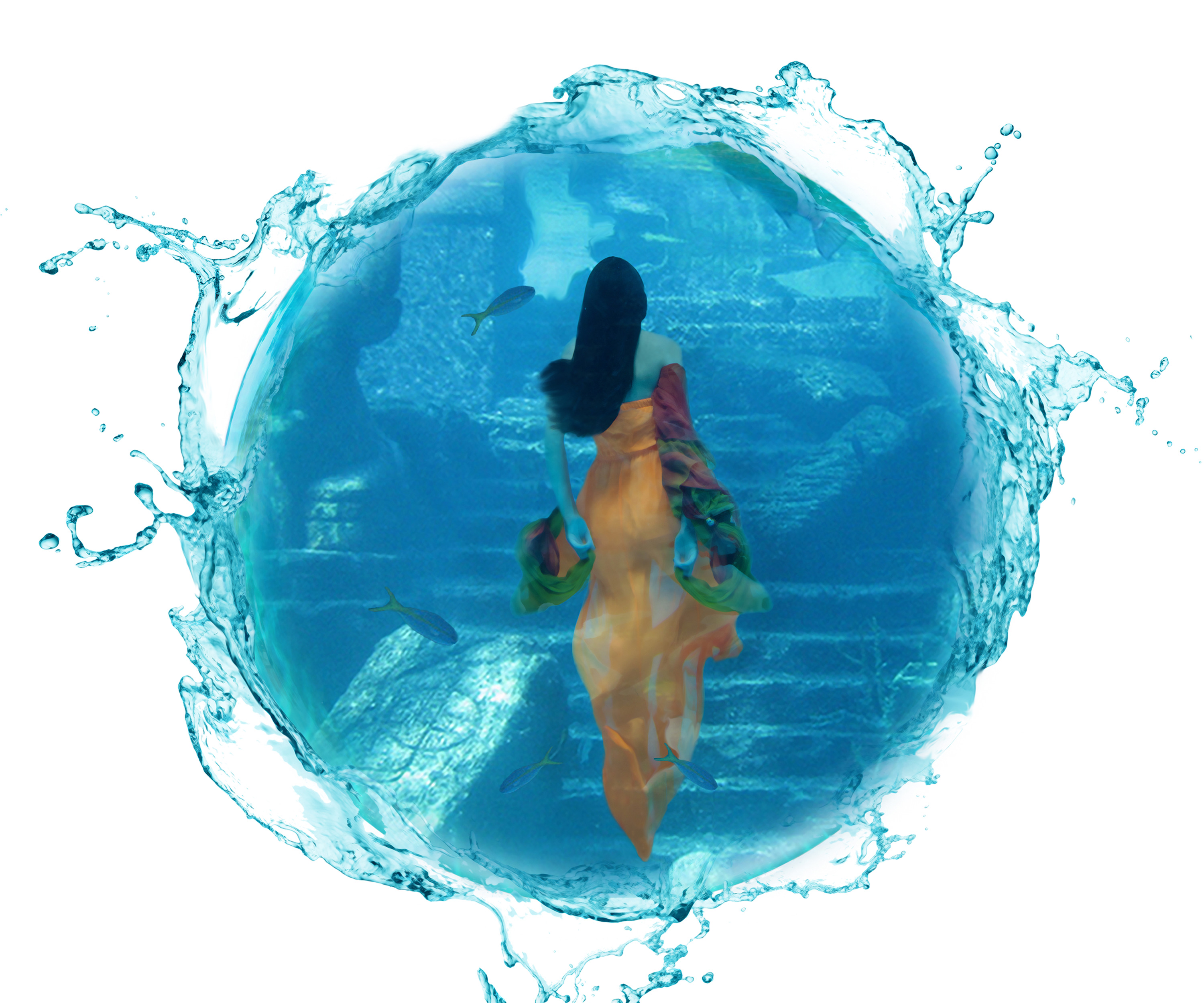 Suzanne barton goddess of atlantis 20x20 round infused on metal 1500 kll1dv